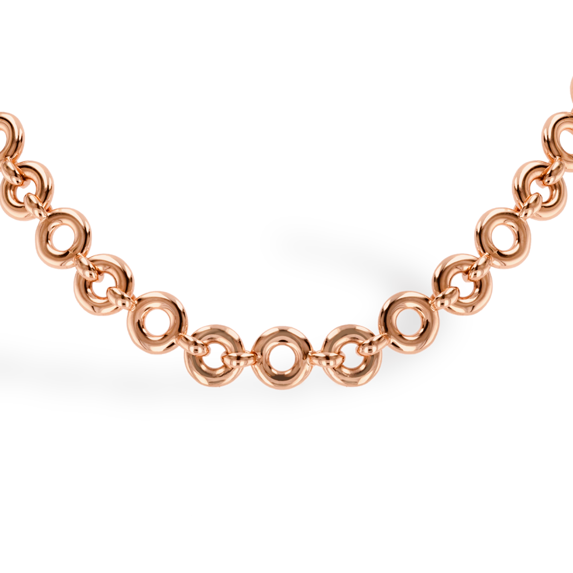 Rockchain Necklace 0.09ct in 18ct Rose Gold Brilliant Cut, Grain Set_2