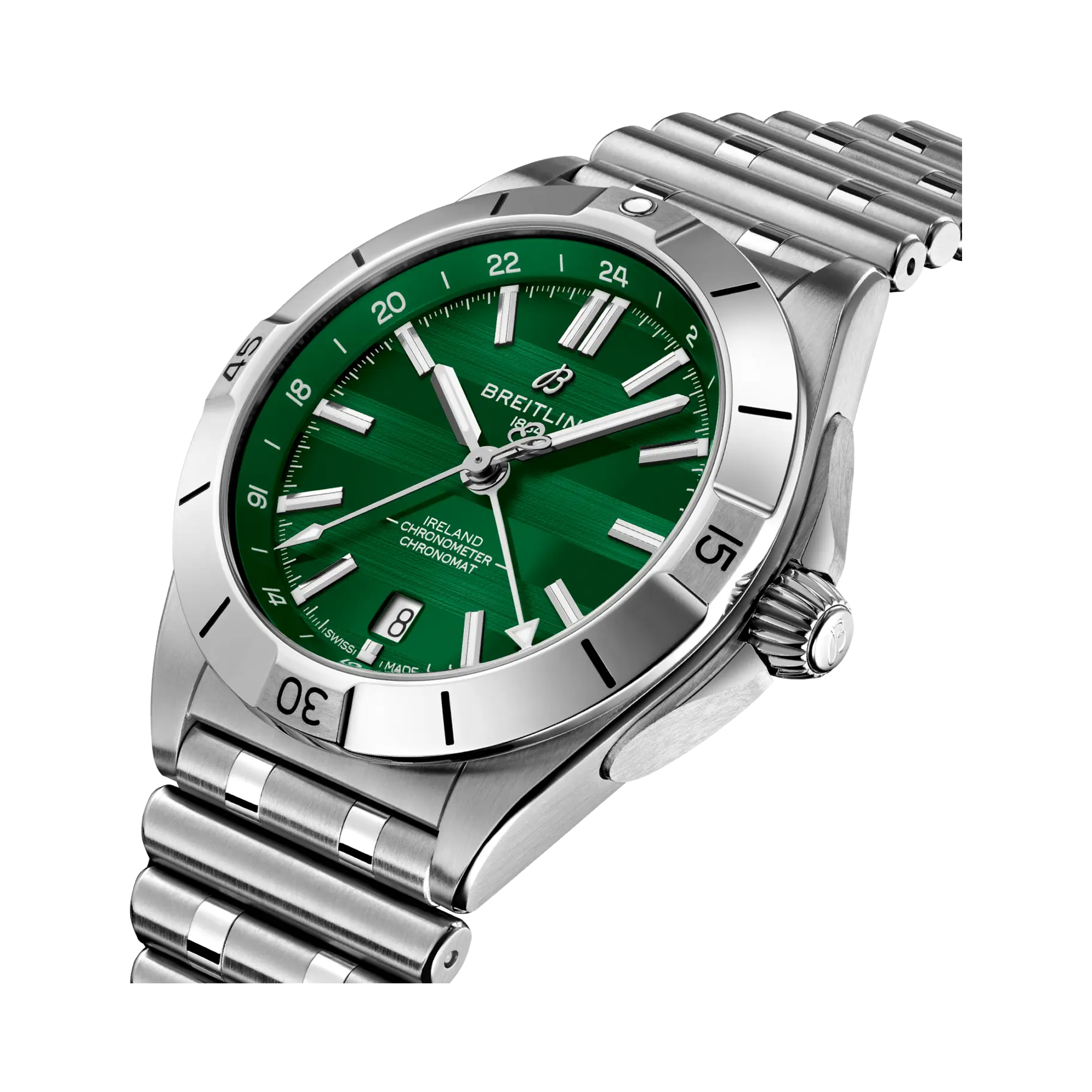 Breitling Chronomat Automatic GMT 40 Six Nations Ireland 40mm, Green Dial, Baton Numerals_2