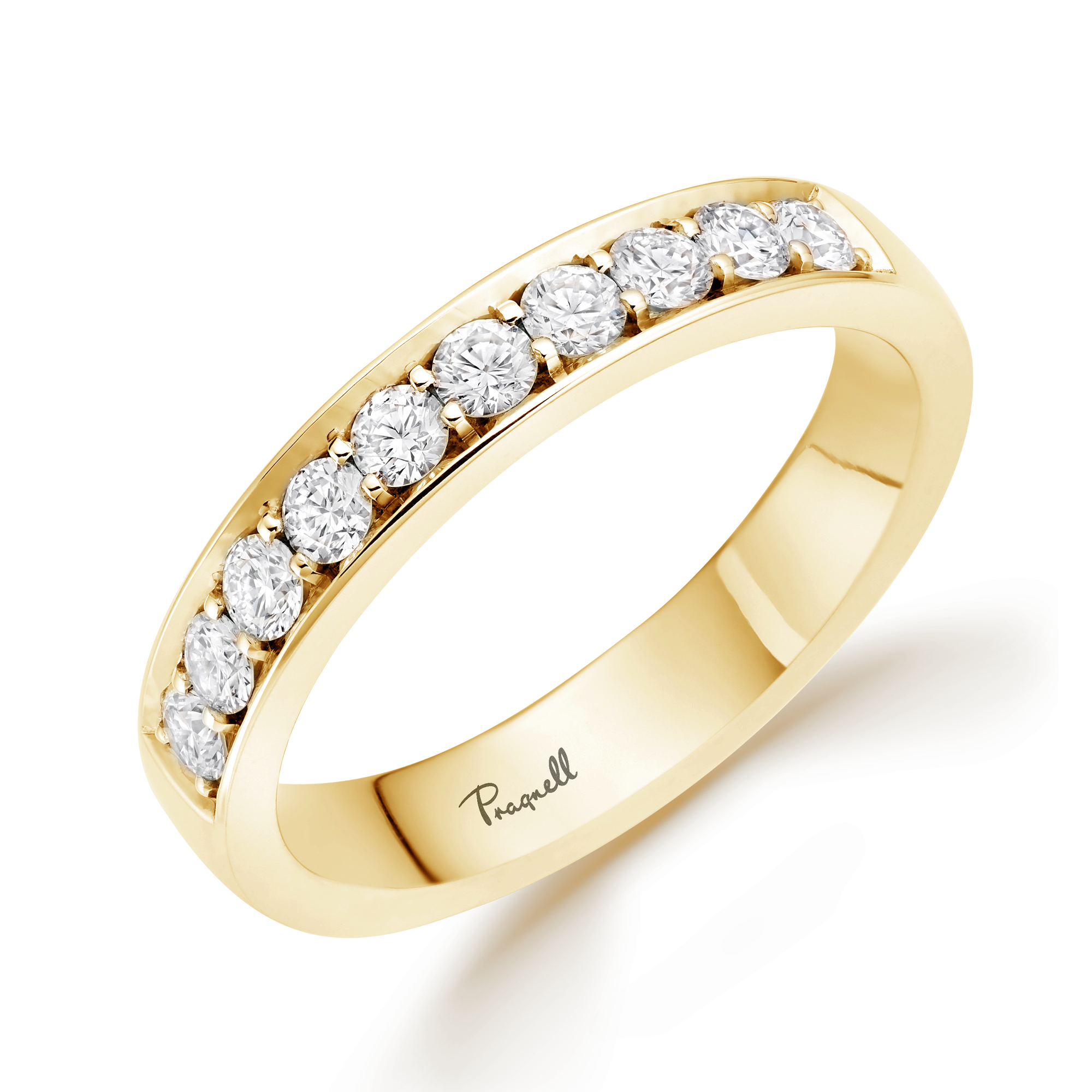 Brilliant Cut Diamond Half Eternity Ring Brilliant Cut, Half Eternity, Thread Set_1