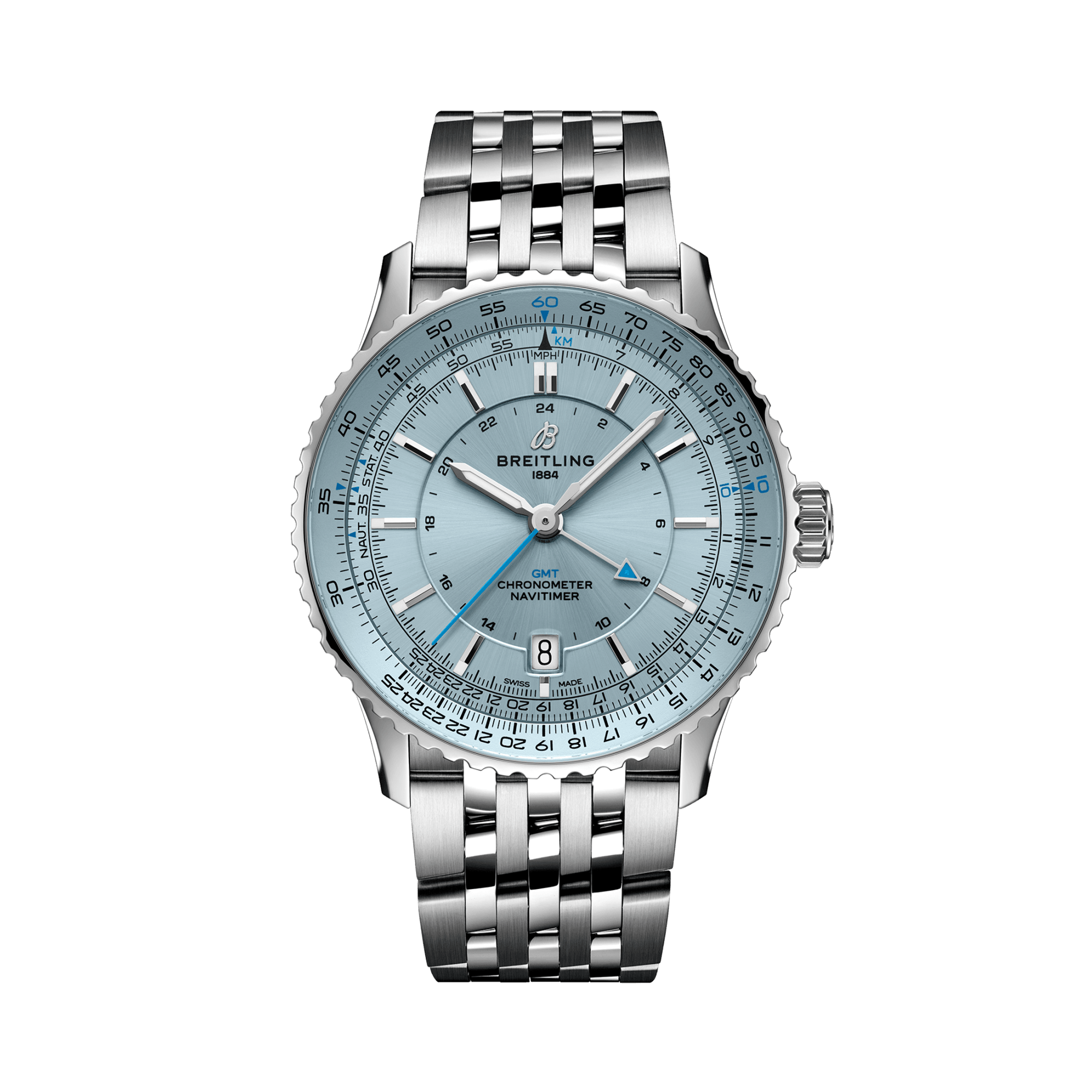 Breitling Navitimer 41mm, Ice Blue Dial,  Baton Numerals_1