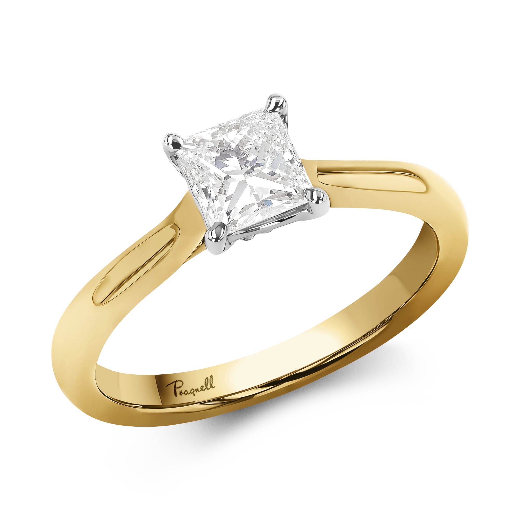 Gaia 0.70ct Diamond Solitaire Ring Princess Cut, Claw Set_1