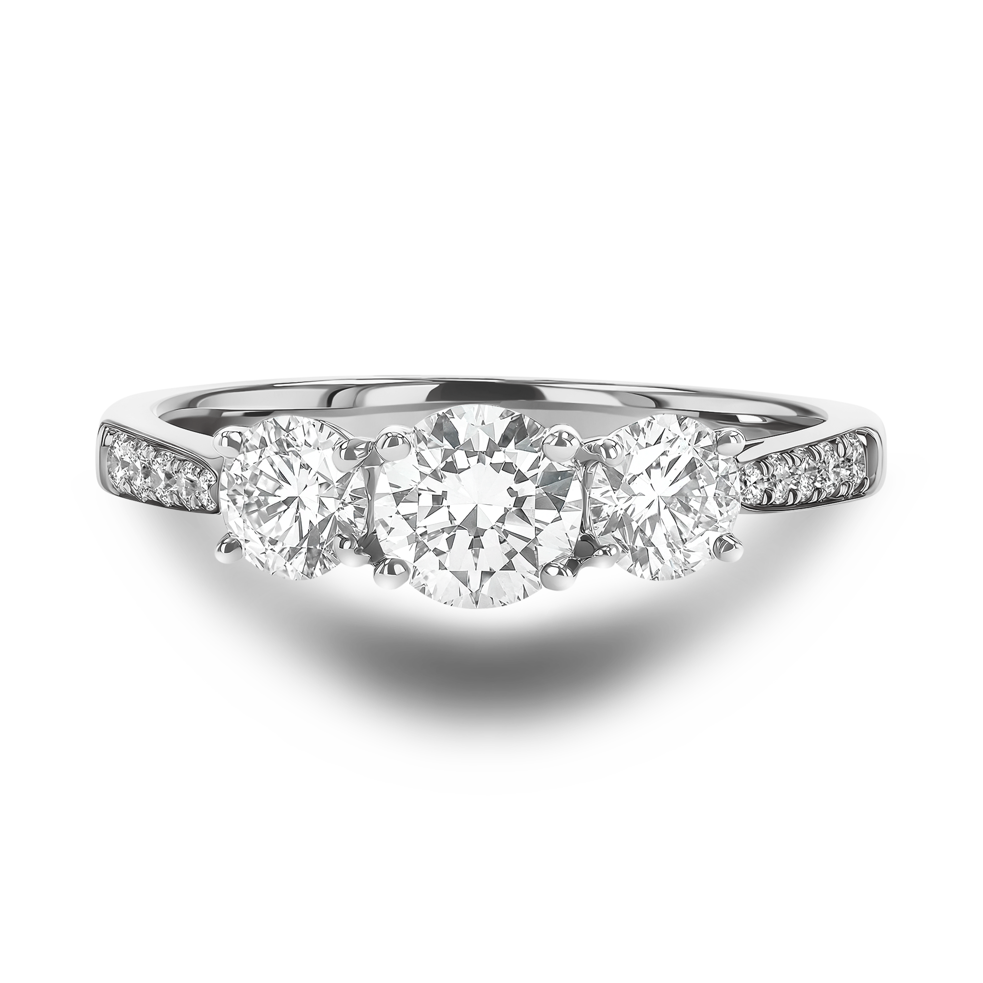 Duchess 0.60ct Diamond Three Stone Ring Brilliant cut, Claw set_2