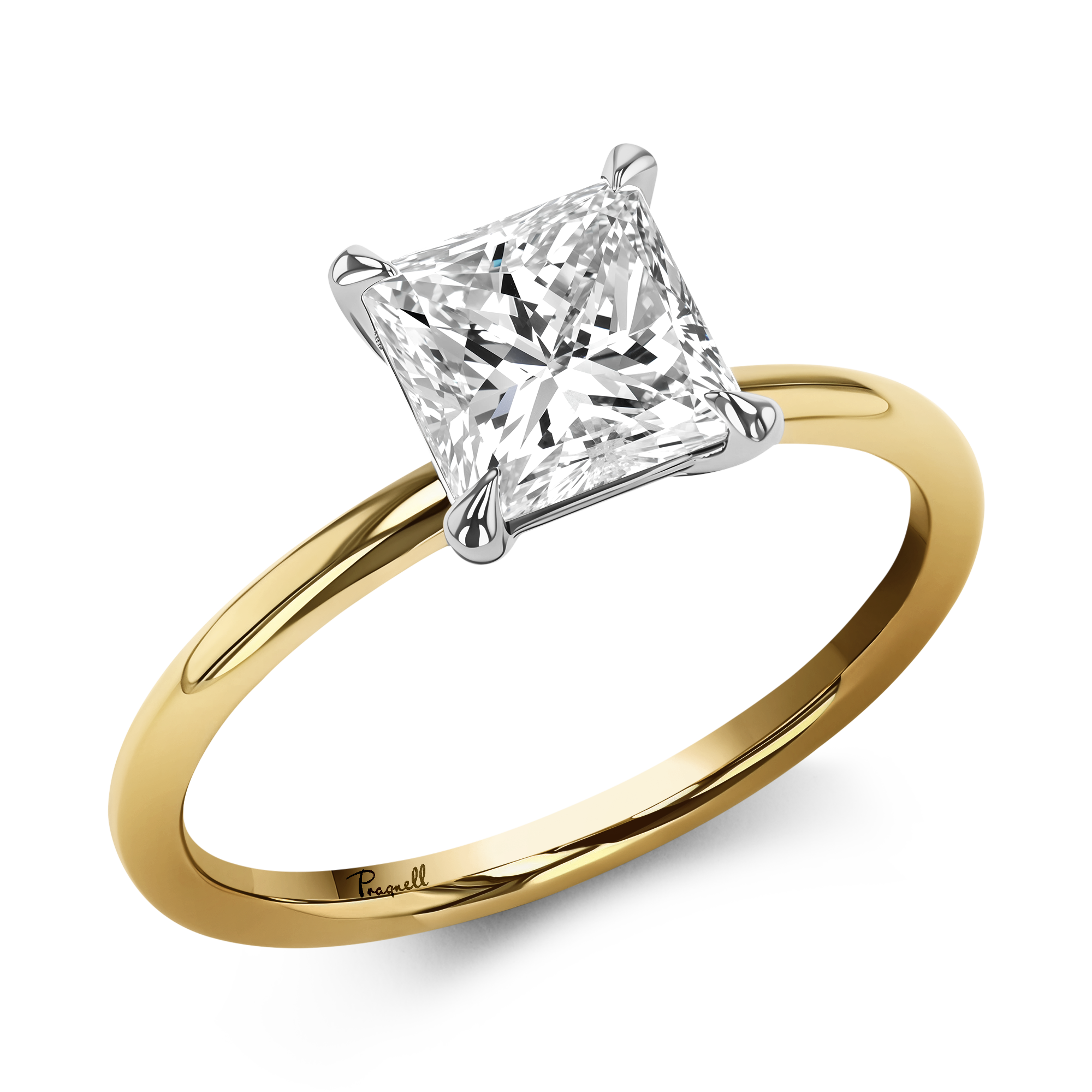 Classic 1.56ct Diamond Solitaire Ring Princess Cut, Claw Set_1