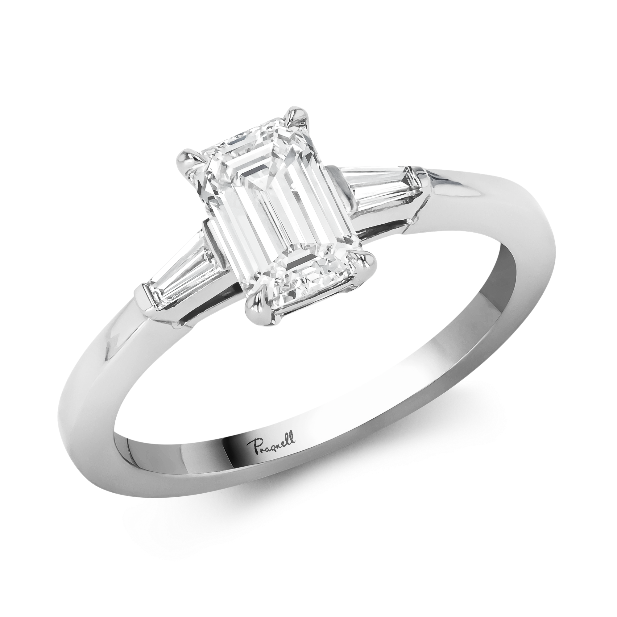 Regency 1.01ct Diamond Solitaire Ring Emerald Cut, Claw Set_1