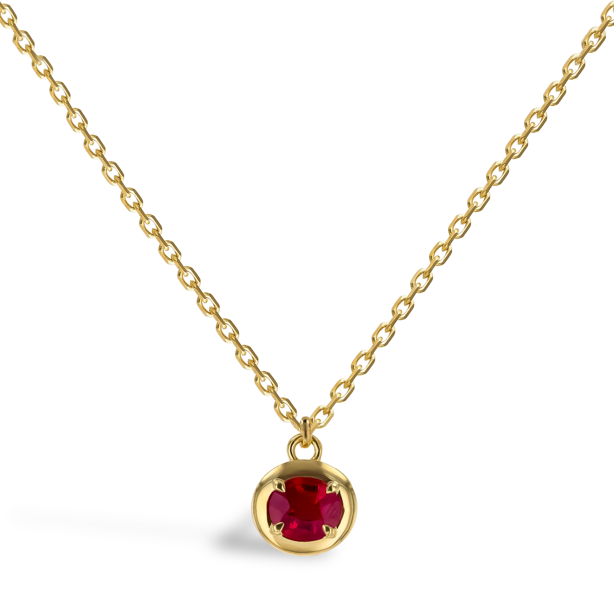 Skimming Stone 1.22ct Ruby Pendant Oval Cut, Claw Set_1