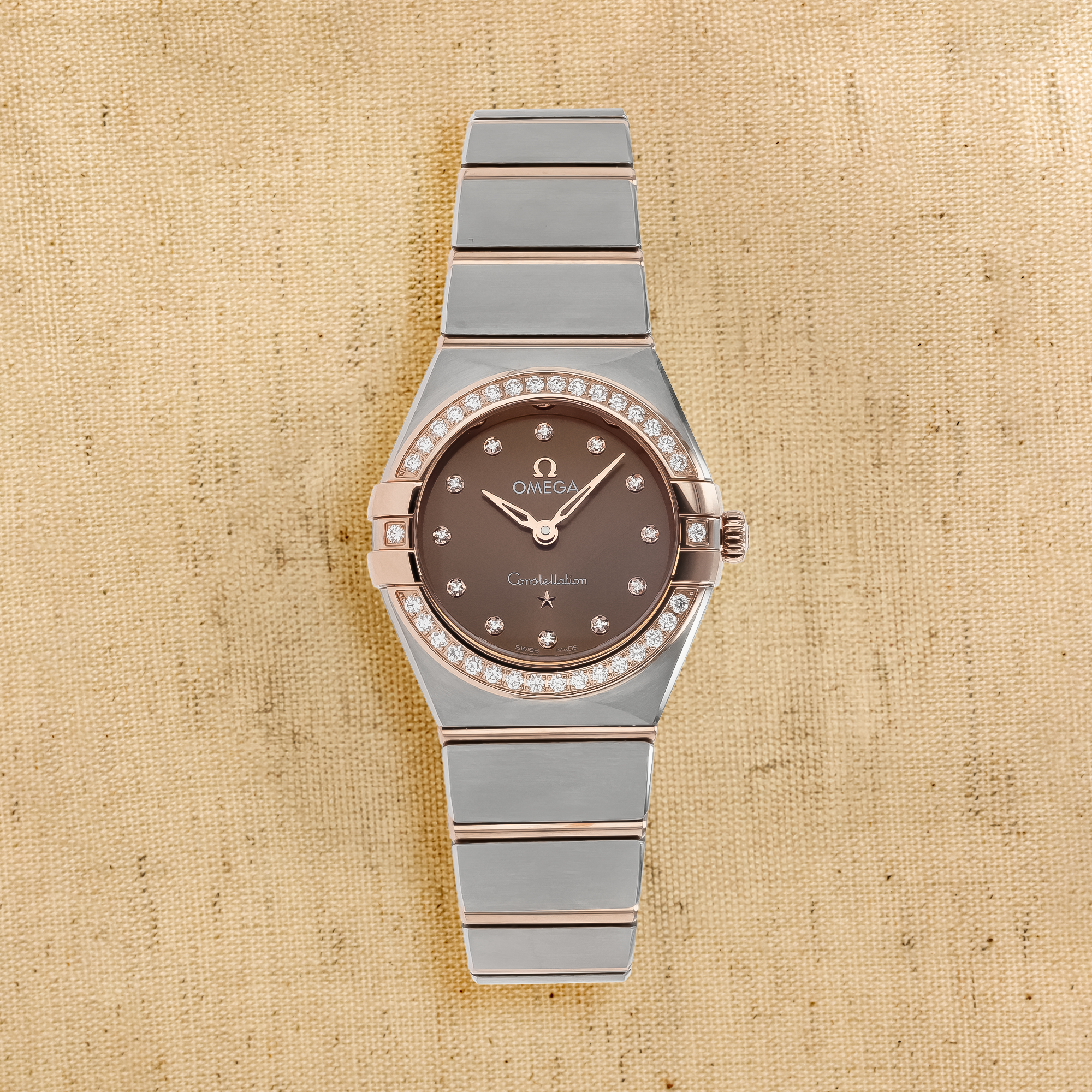 OMEGA Constellation 25mm, Brown Dial, Diamond Numerals_1