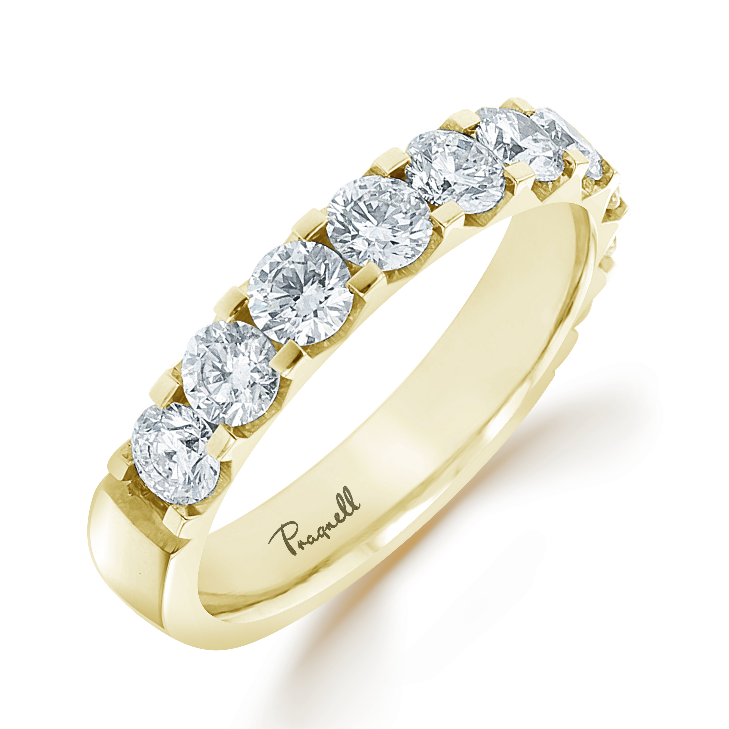 Brilliant Cut Diamond Half Eternity Ring Brilliant Cut, Half Eternity, Claw Set_1