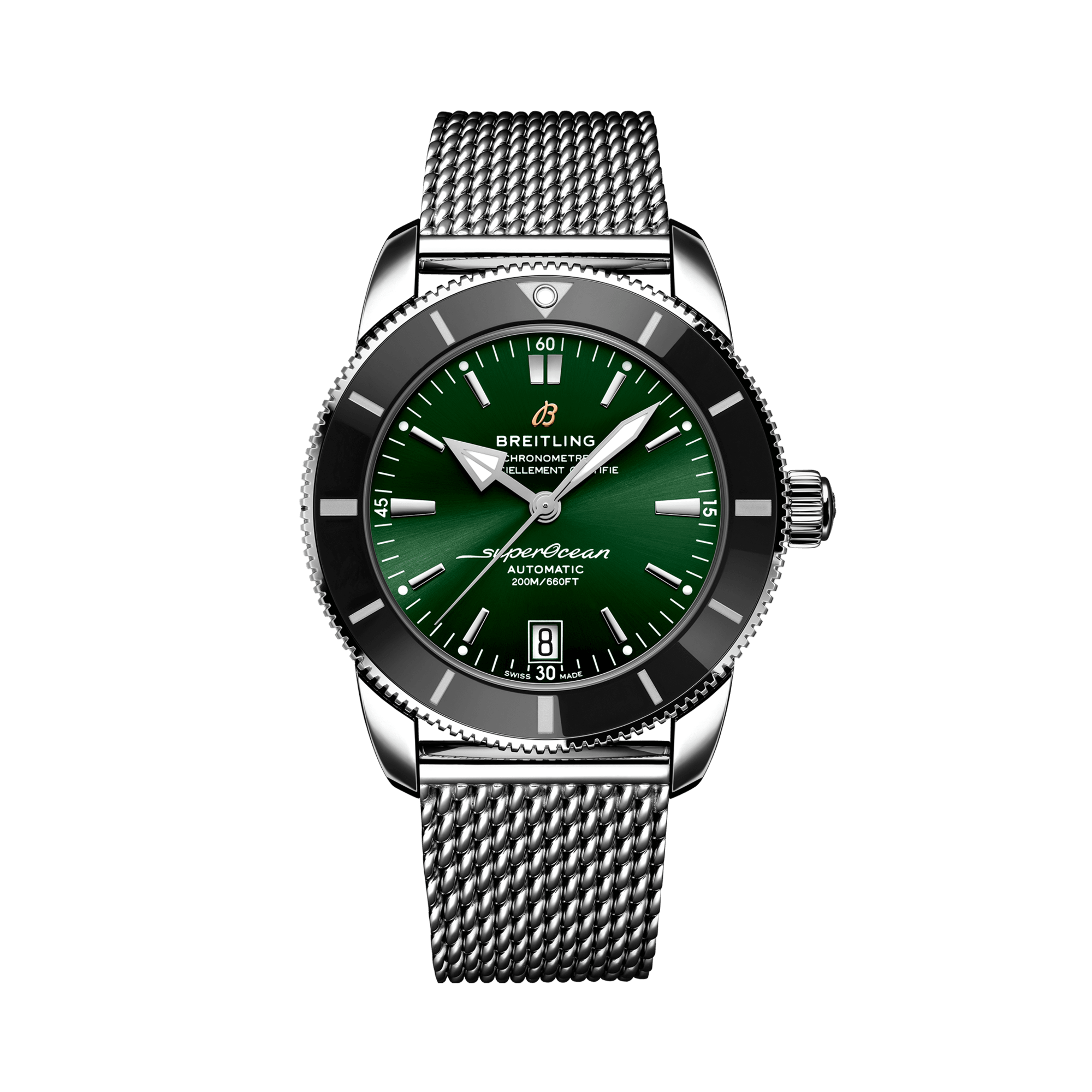 Breitling Superocean 42mm, Green Dial, Baton Numerals_1