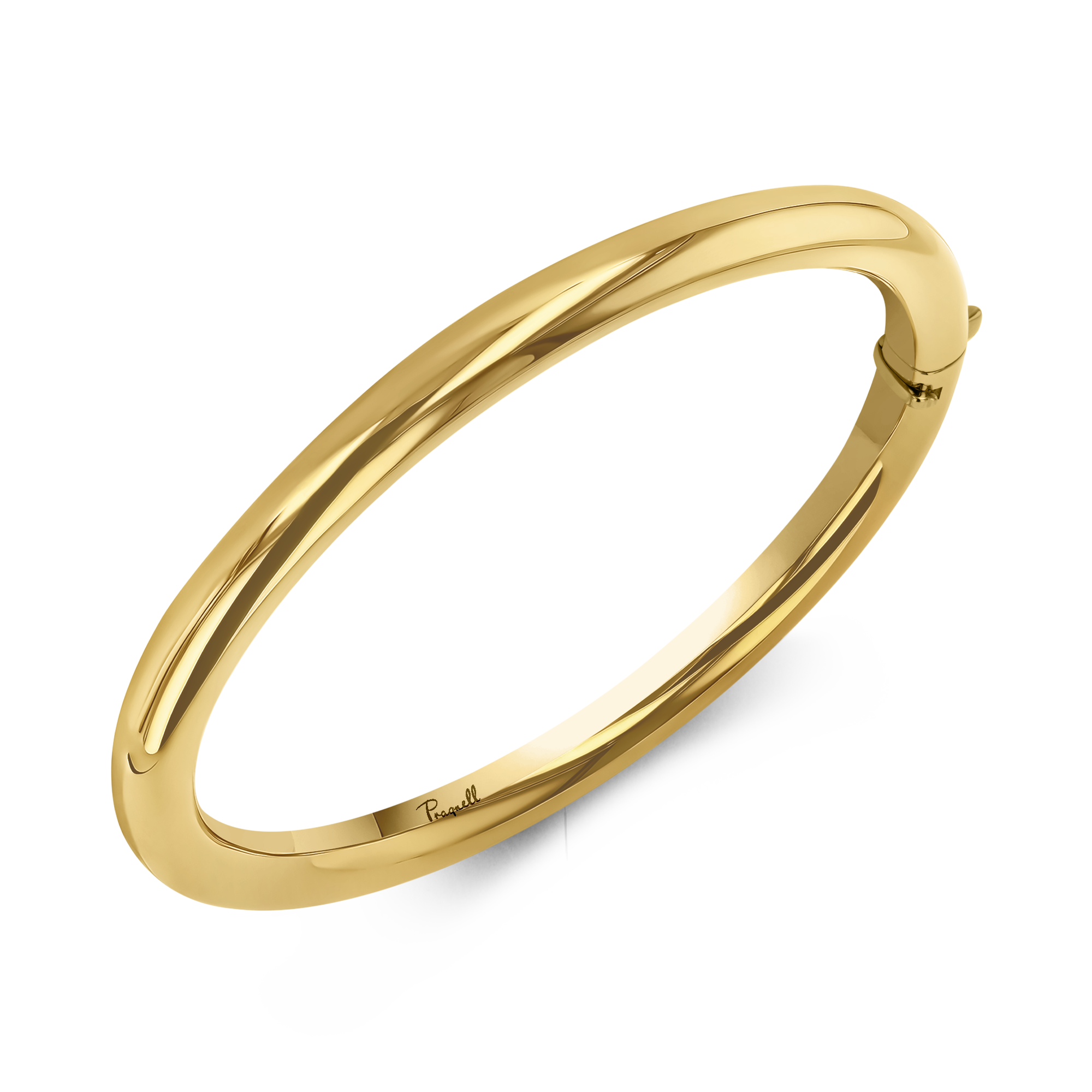 Plain Polished 6mm Round Edge Oval Bangle _2