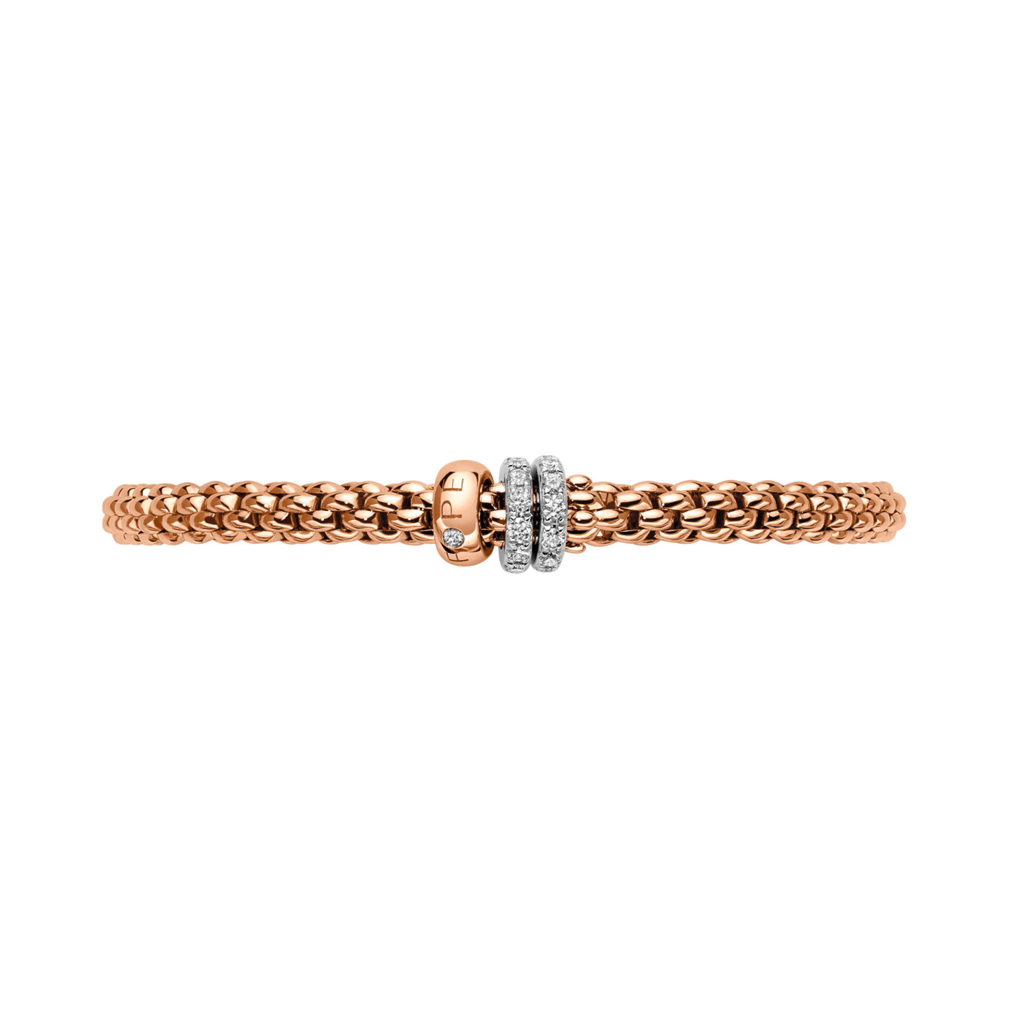 Fope Solo Flex-It Bracelet Round Brilliant Cut, Pave Set_2