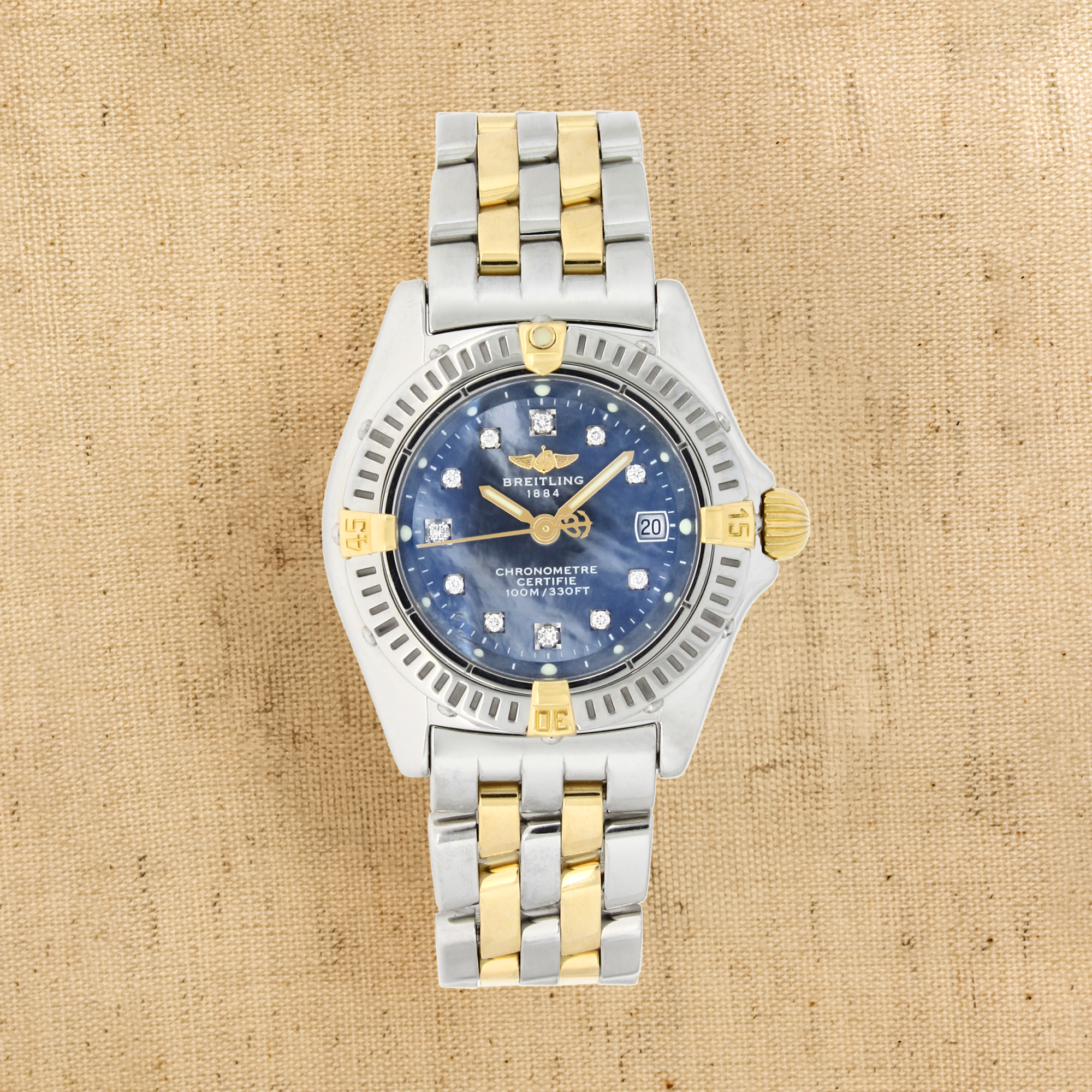 Pre-Owned Breitling Callisto 29mm, Blue Mother of Pearl Dial, Diamond Numerals_1