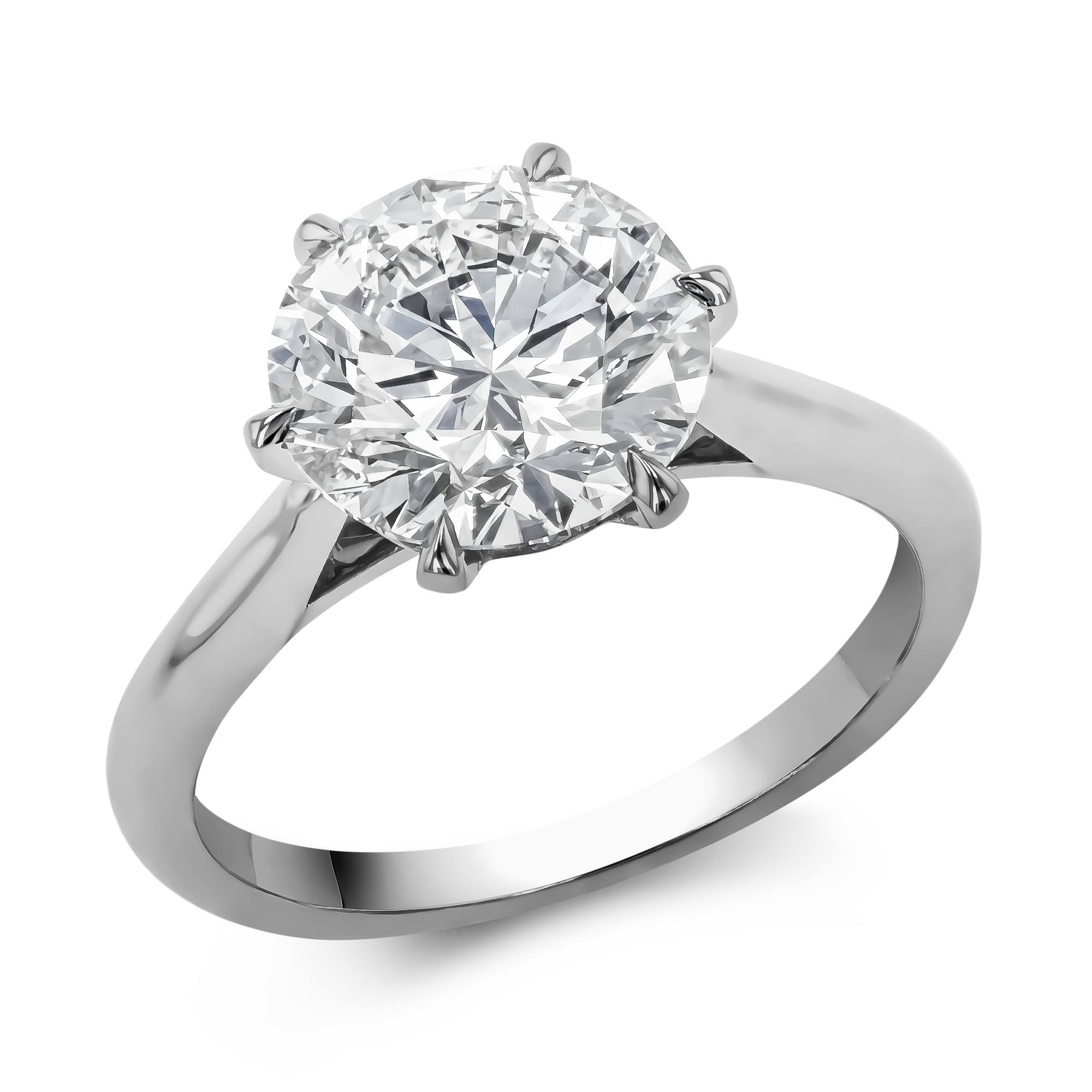 Classic Six Claw 3.51ct Diamond Solitaire Ring Brilliant cut, Claw set_1