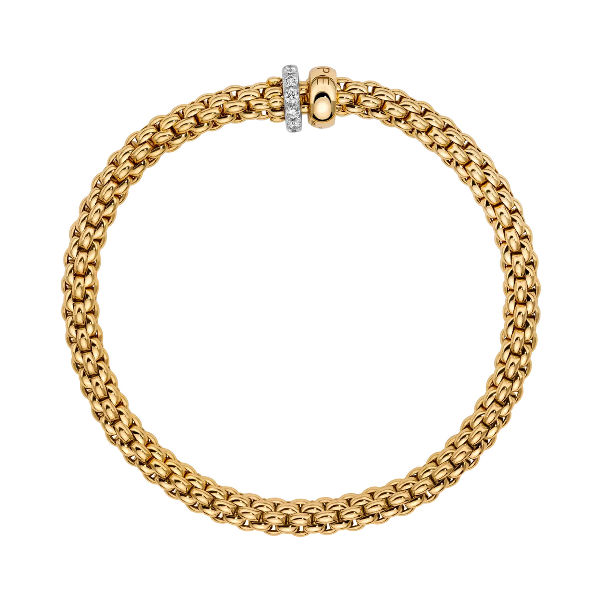 FOPE Solo flex'it Diamond Bracelet Round Brilliant Cut, Rubover Set_2