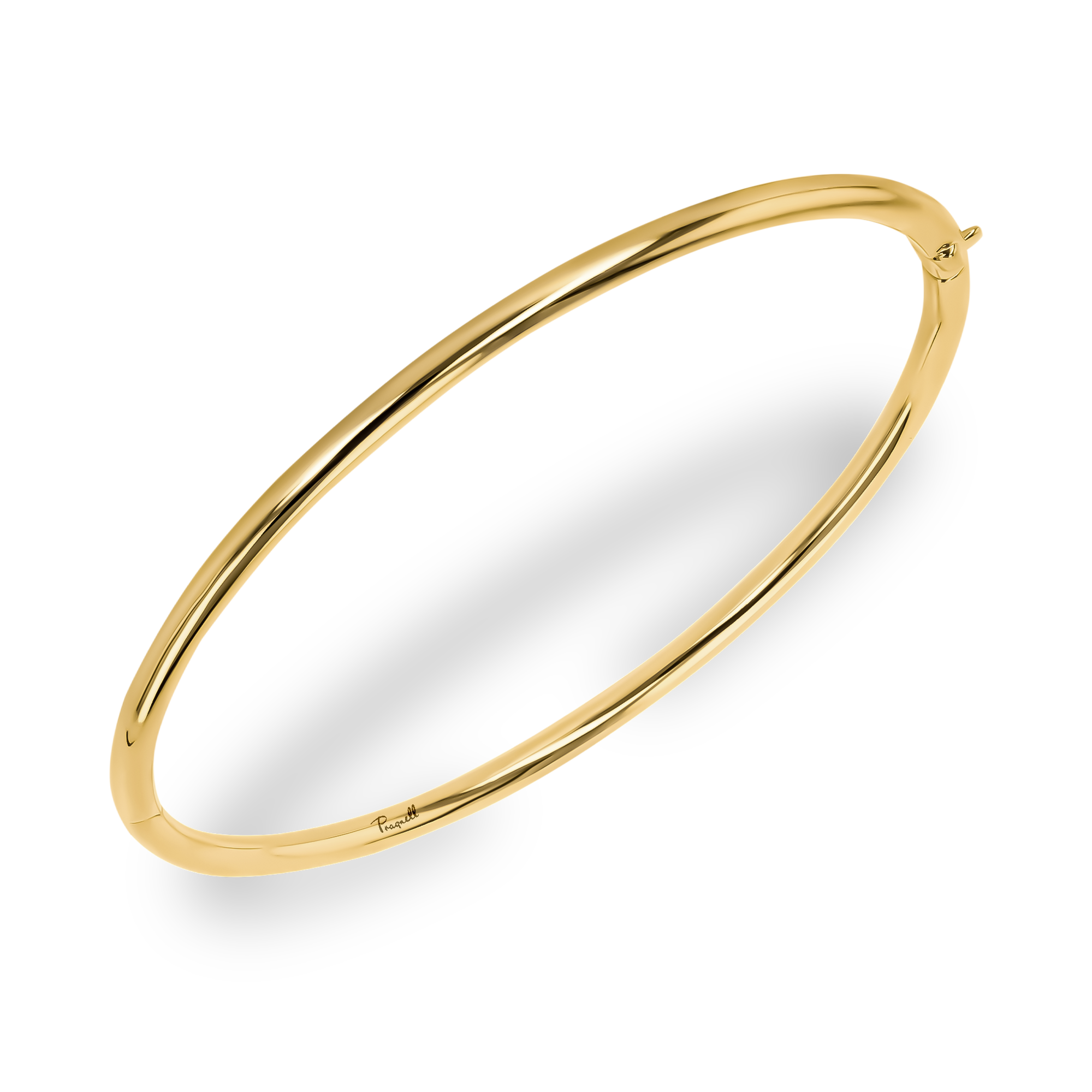 Plain Polished 3mm Round Edge Oval Bangle _2