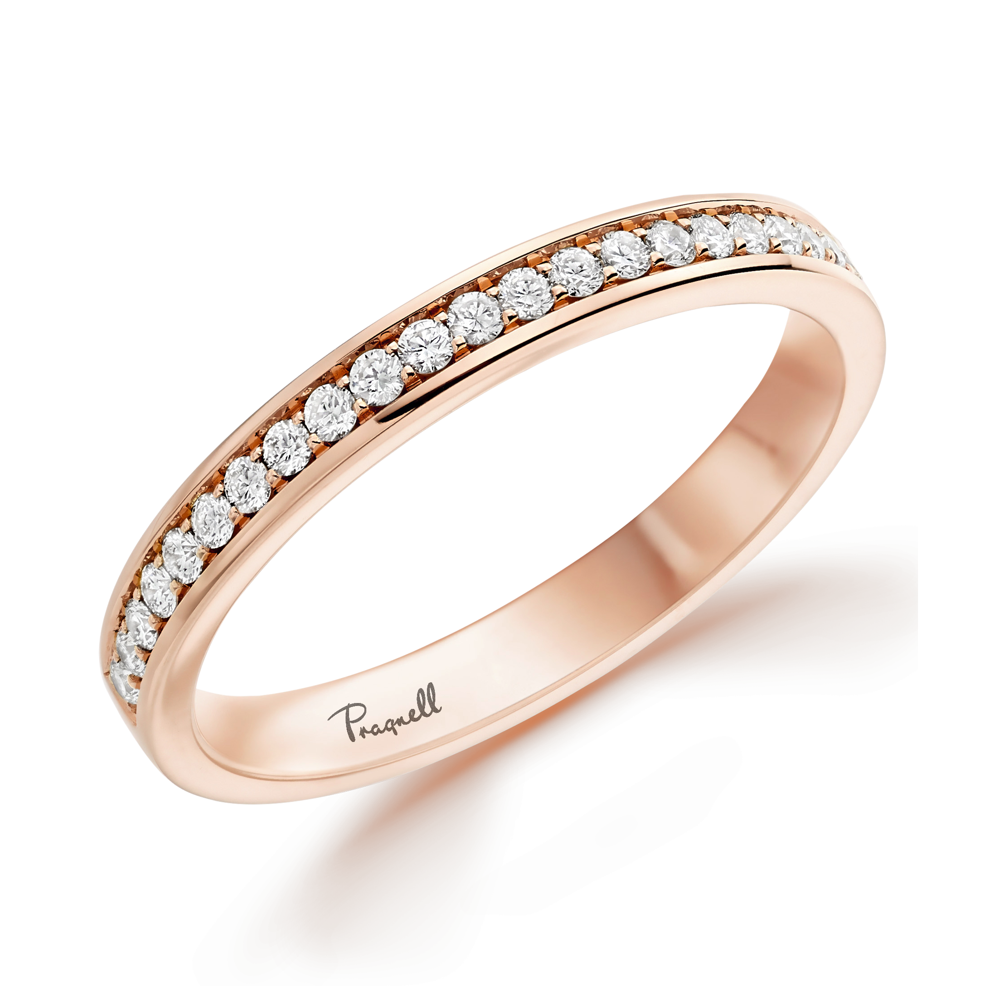 Brilliant Cut Diamond Half Eternity Ring Brilliant Cut, Half Eternity, Thread Set_1