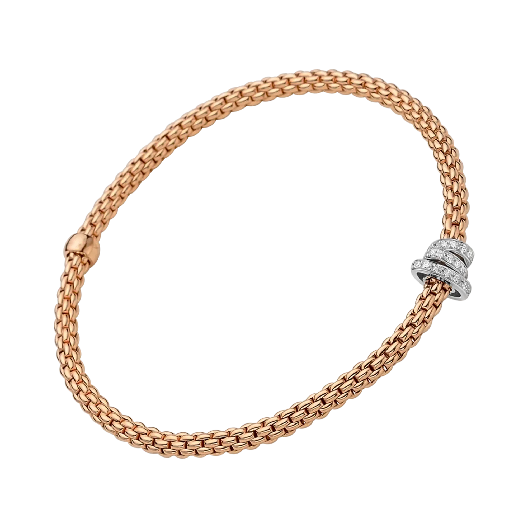 Fope Prima Flex'It Diamond Bracelet Round Brilliant Cut, Pave Set_1