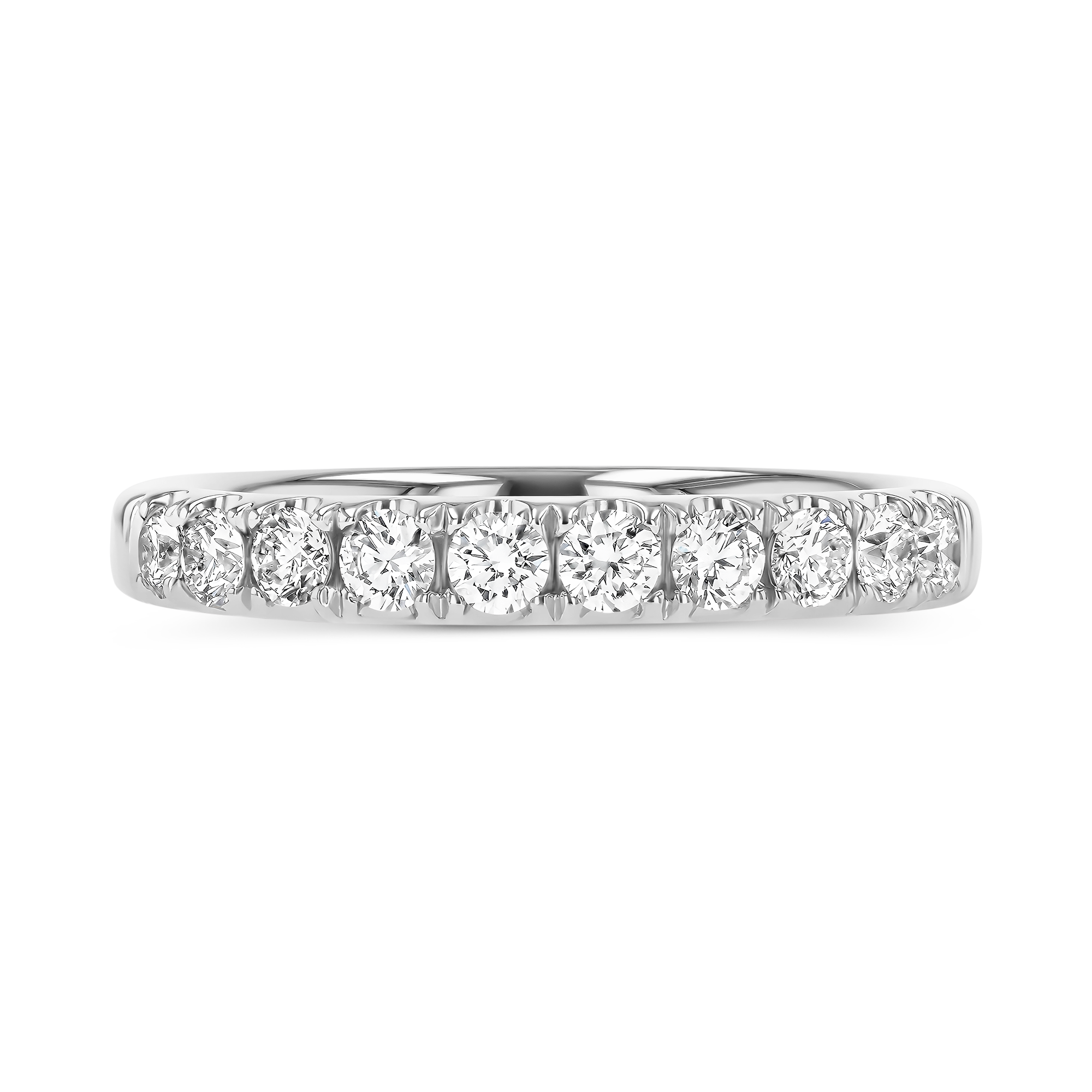 Celestial 0.53ct Diamond Half Eternity Ring Brilliant Cut, Micro Pavé Set_2