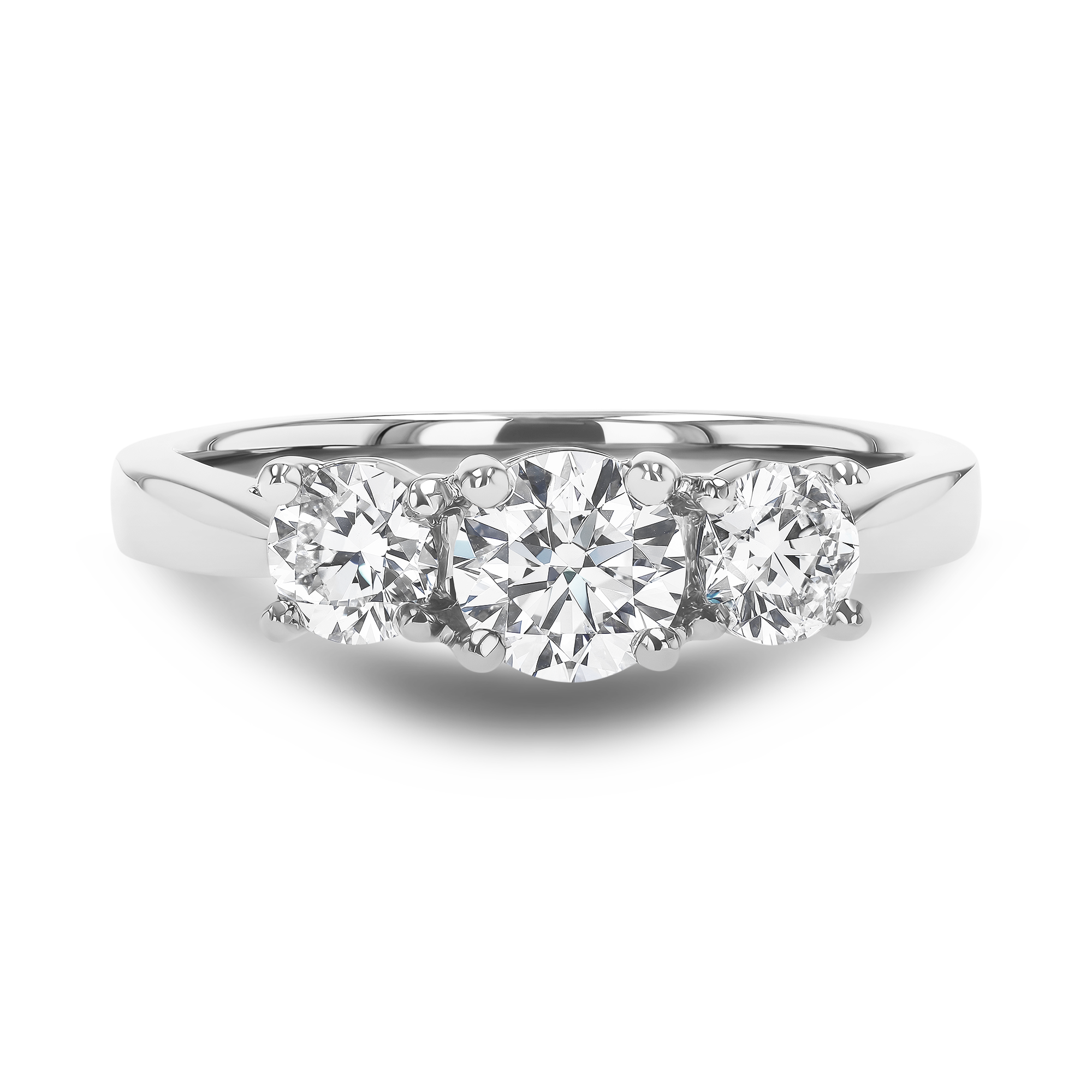 1.01CT Diamond Three-Stone Ring Brilliant Cut, Three-Stone_2