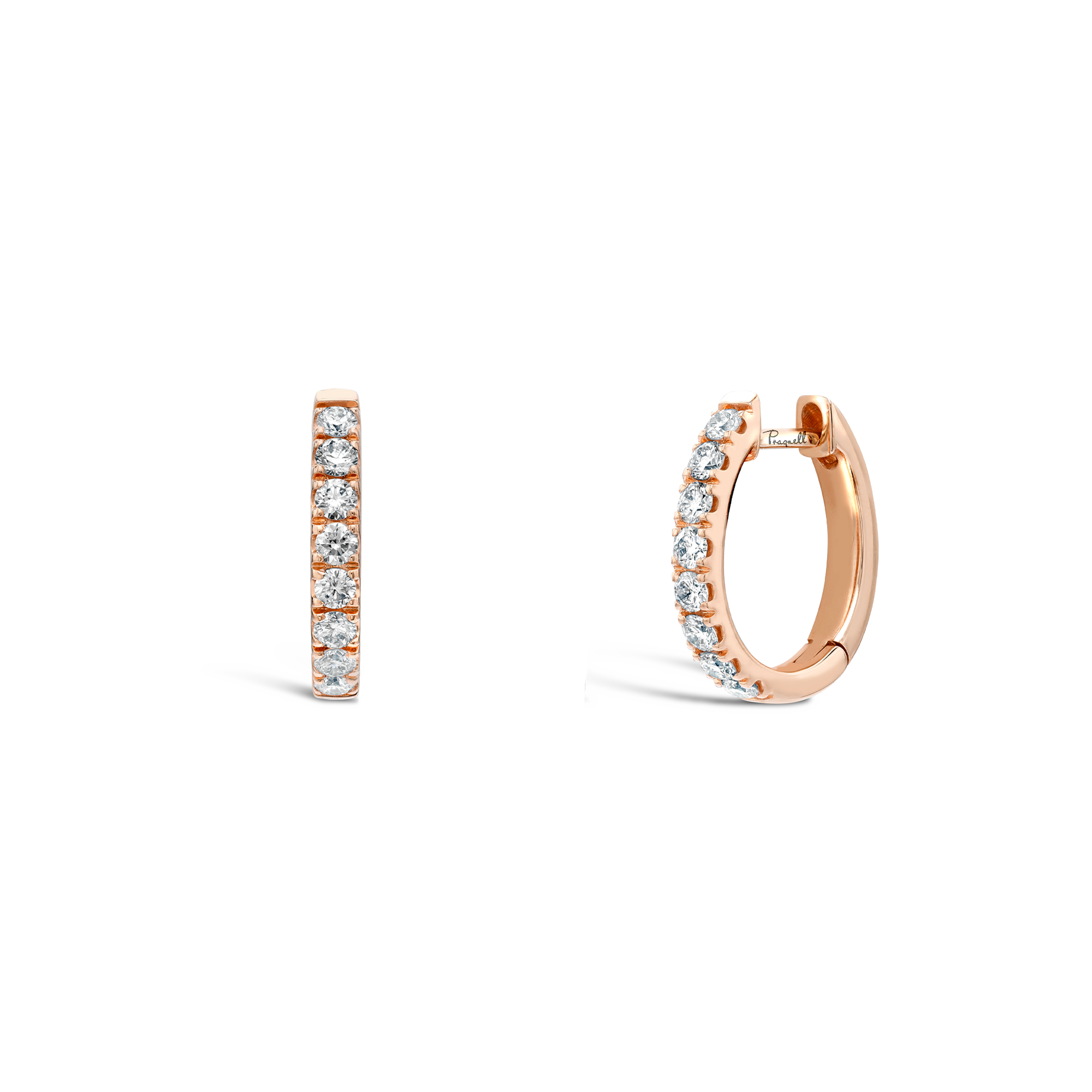 Brilliant Cut Diamond Hoop Earrings Brilliant cut, Claw set_1