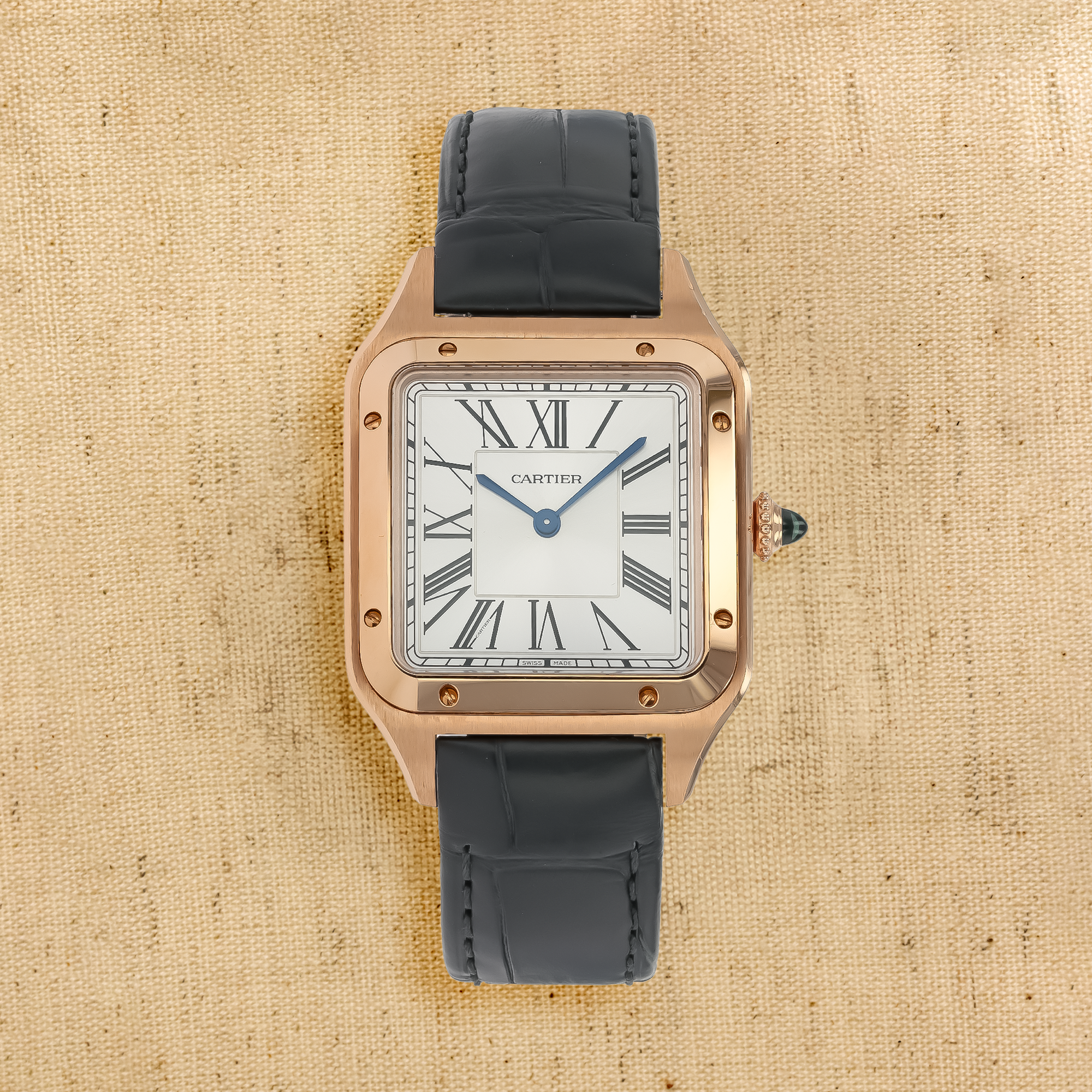 Cartier Santos-Dumont 31.4mm, Silver Dial, Roman Numerals_1