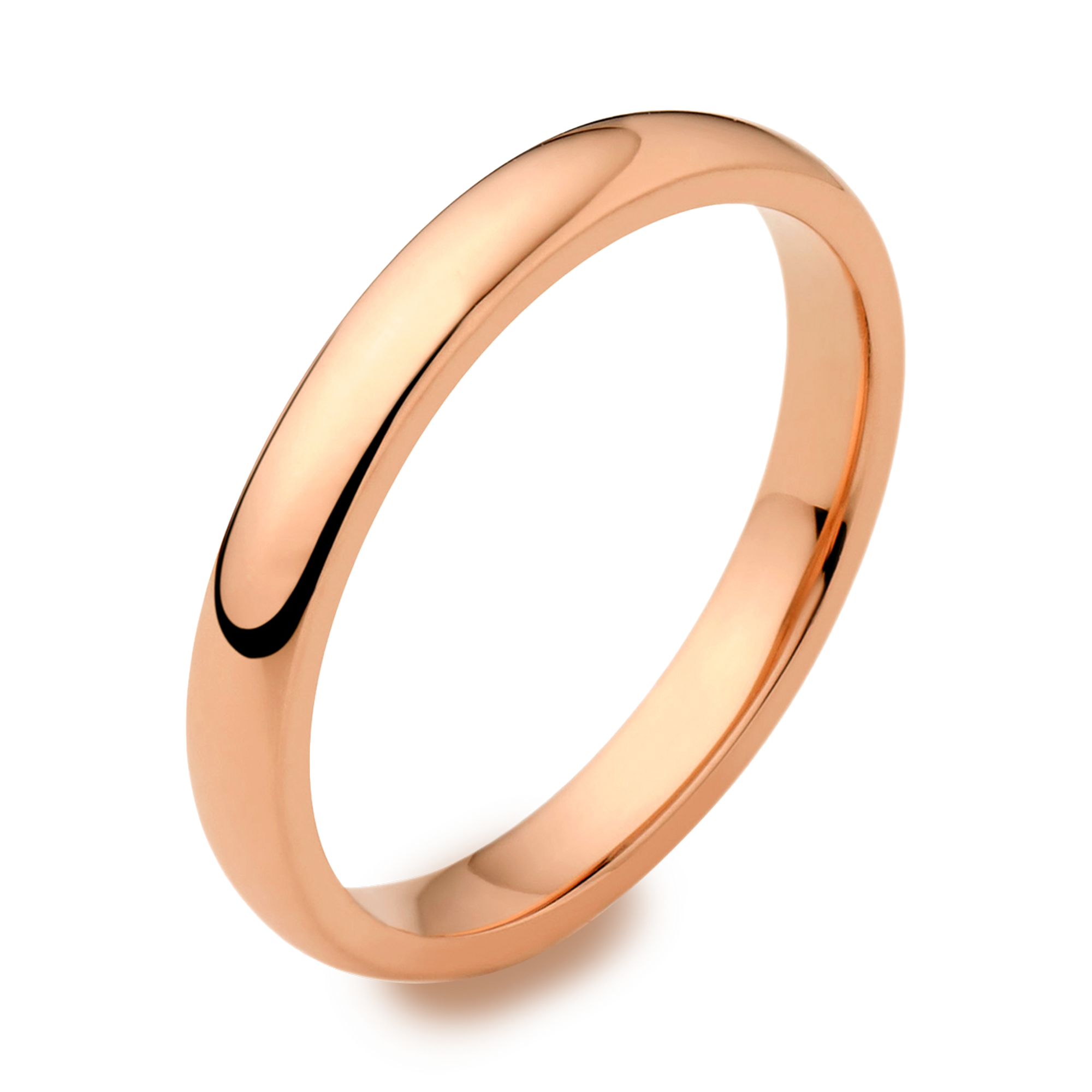 Rose Gold Medium Weight 2.5mm Wedding Band _1