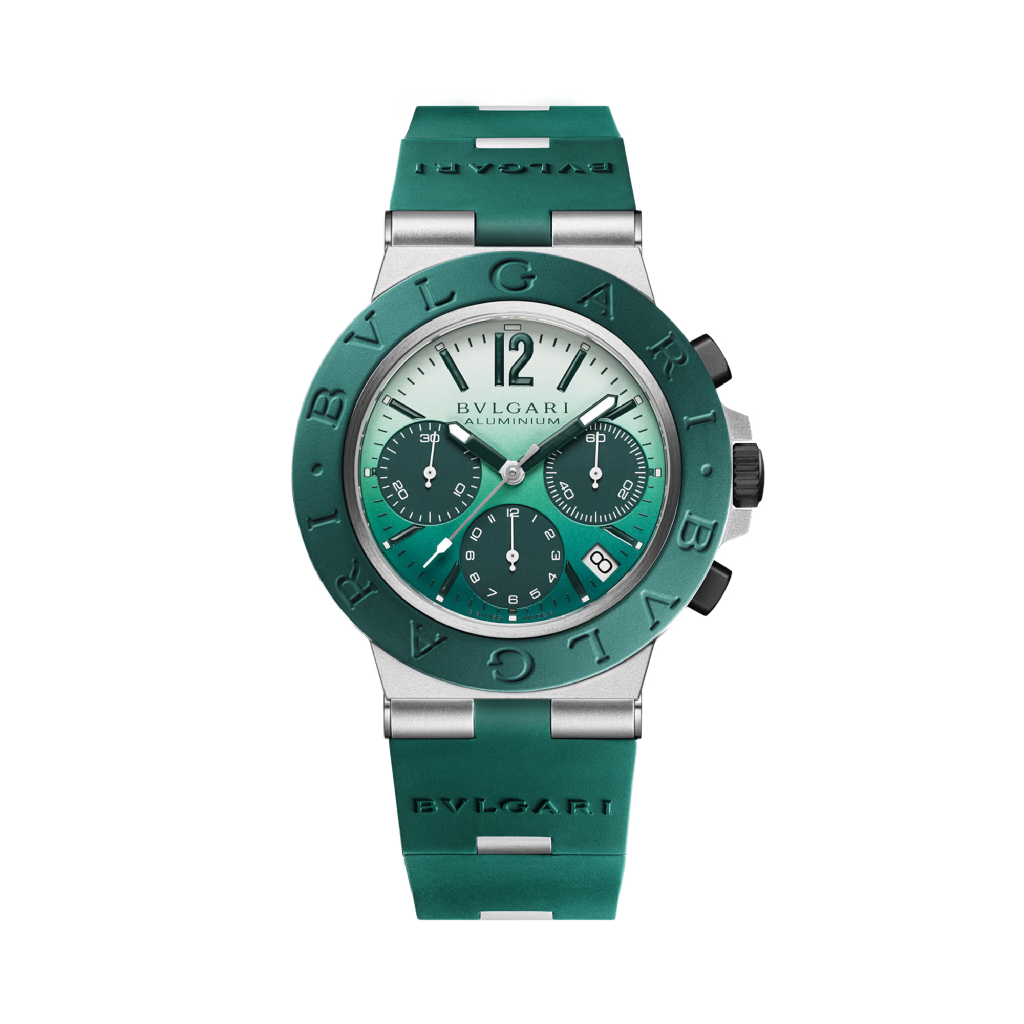 Bvlgari Aluminium 40mm, Green Dial, Arabic/Baton Numerals_1