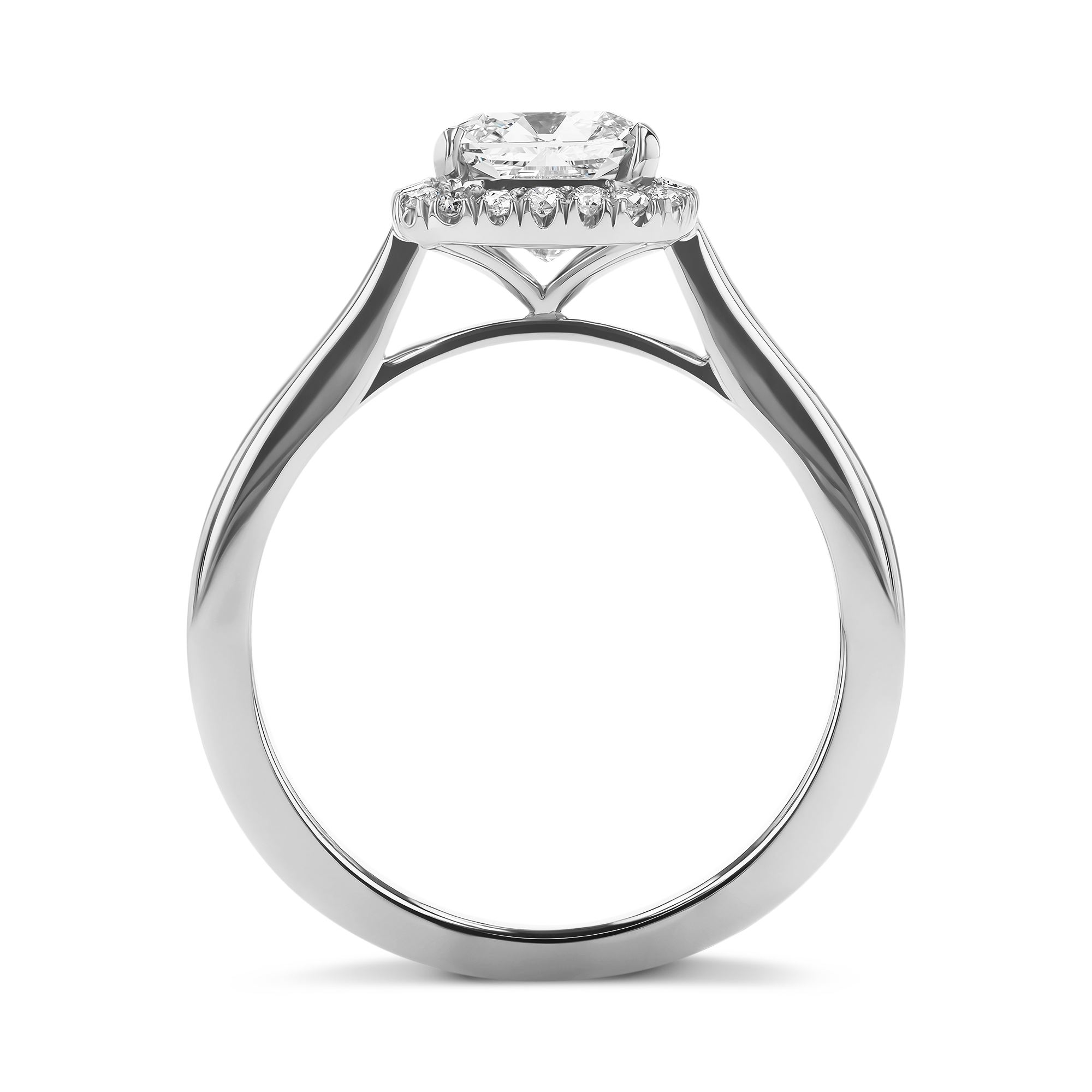 Celestial 1.53ct Diamond Cluster Ring Cushion modern cut, Claw set_3