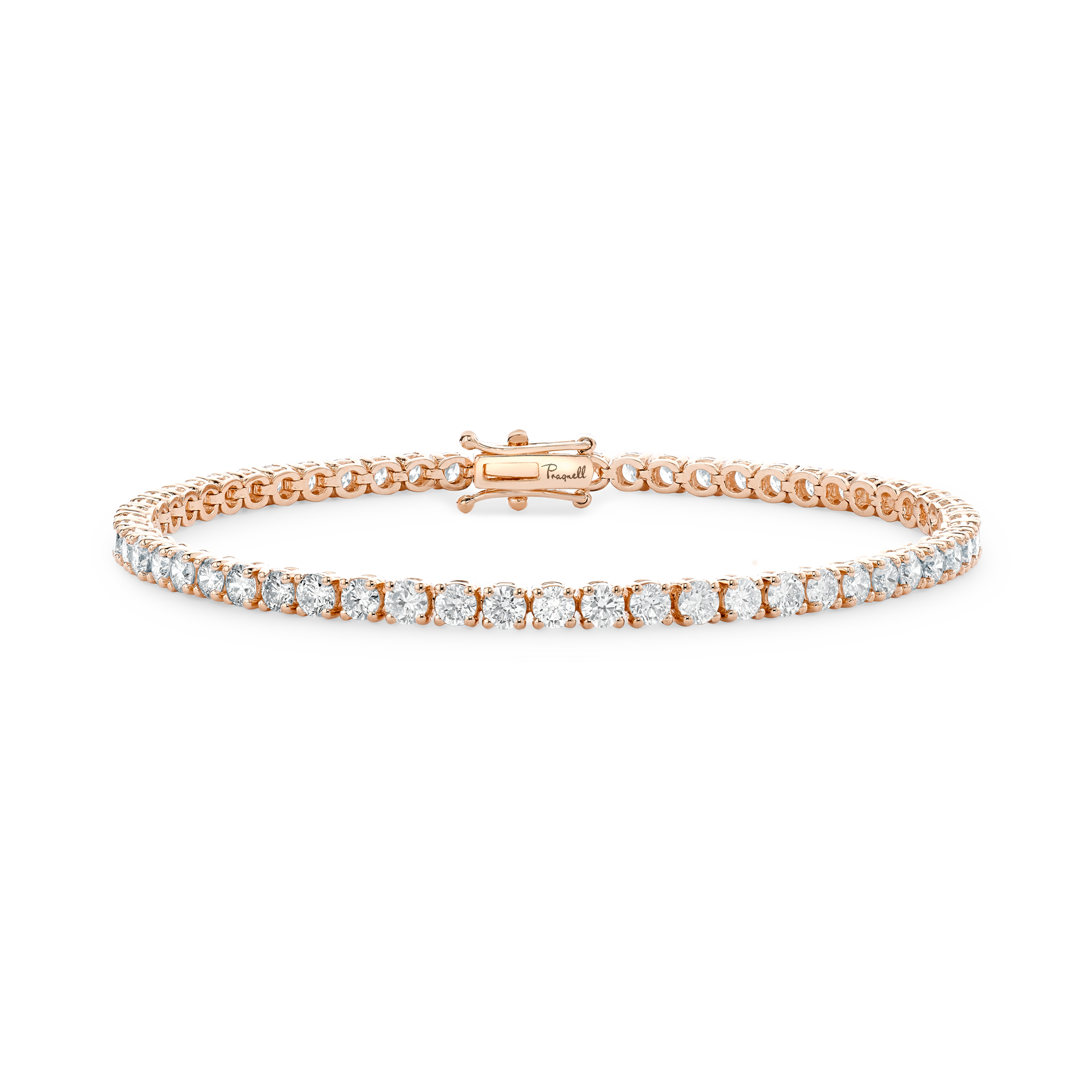 Contemporary Brilliant Cut 5.11ct Diamond Line Bracelet Brilliant cut, Claw set_1