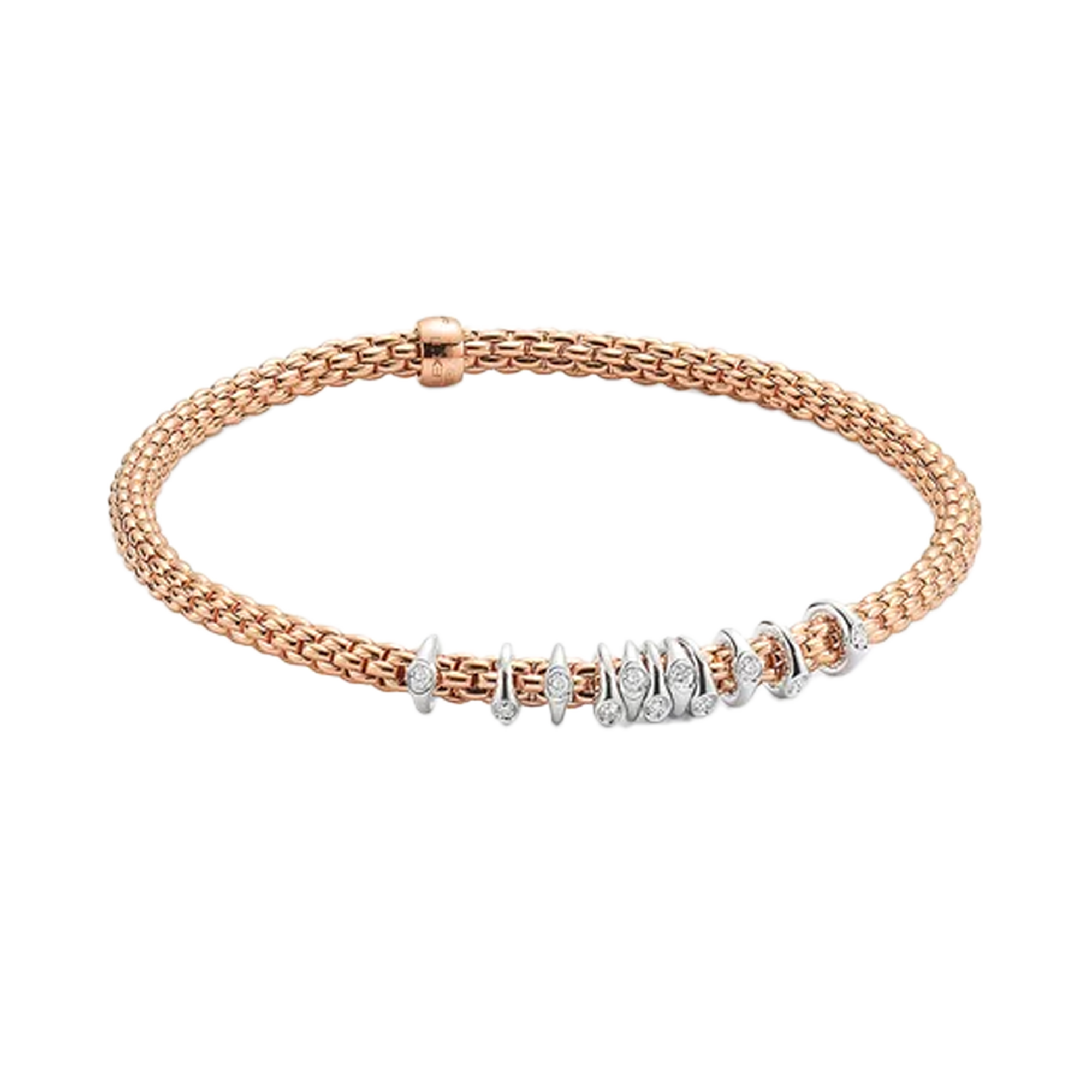 Fope Prima Diamond Bracelet Round Brilliant Cut, Rubover Set_1