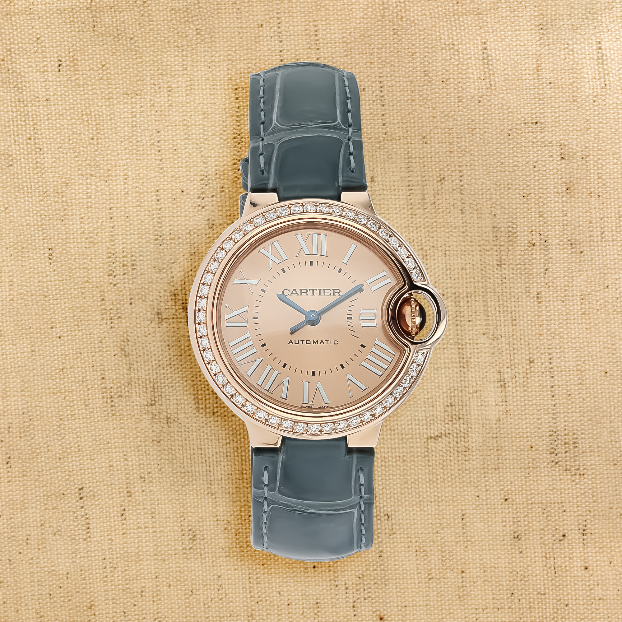 Cartier Ballon Bleu de Cartier 33mm, Rose Dial, Roman Numerals_1