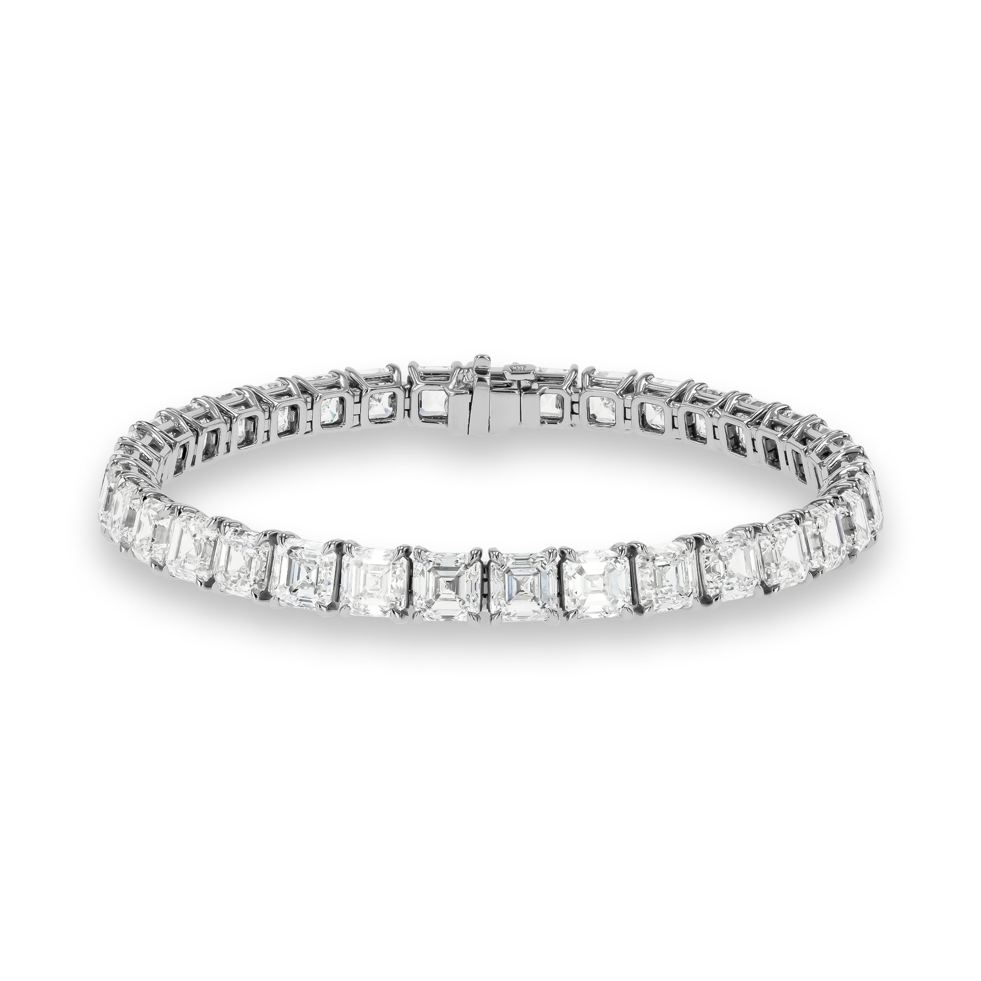 Asscher Cut 24.56ct Diamond Line Bracelet Asscher Cut, Claw Set_1