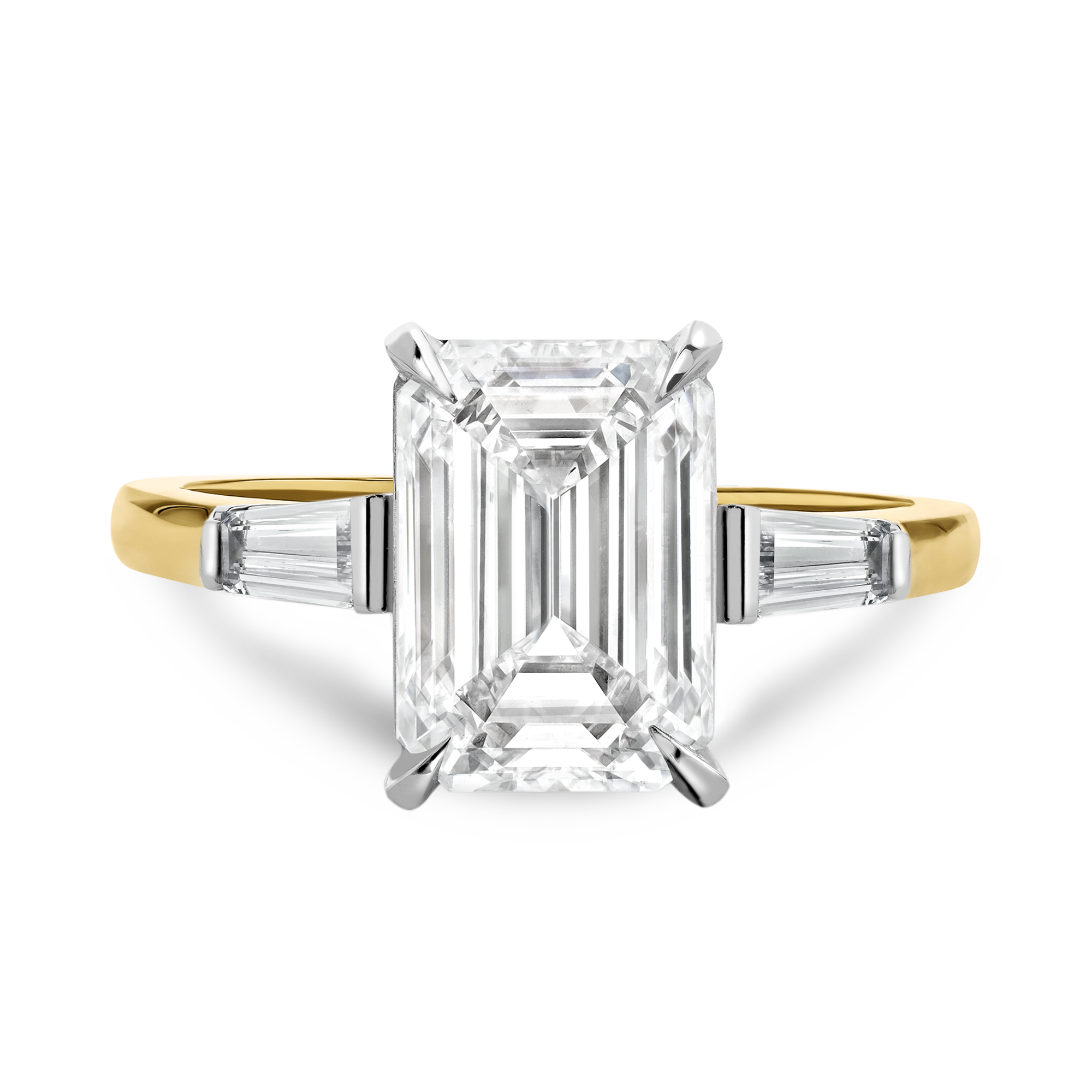 Regency 3.02ct Diamond Solitaire Ring Emerald Cut, Claw Set_2