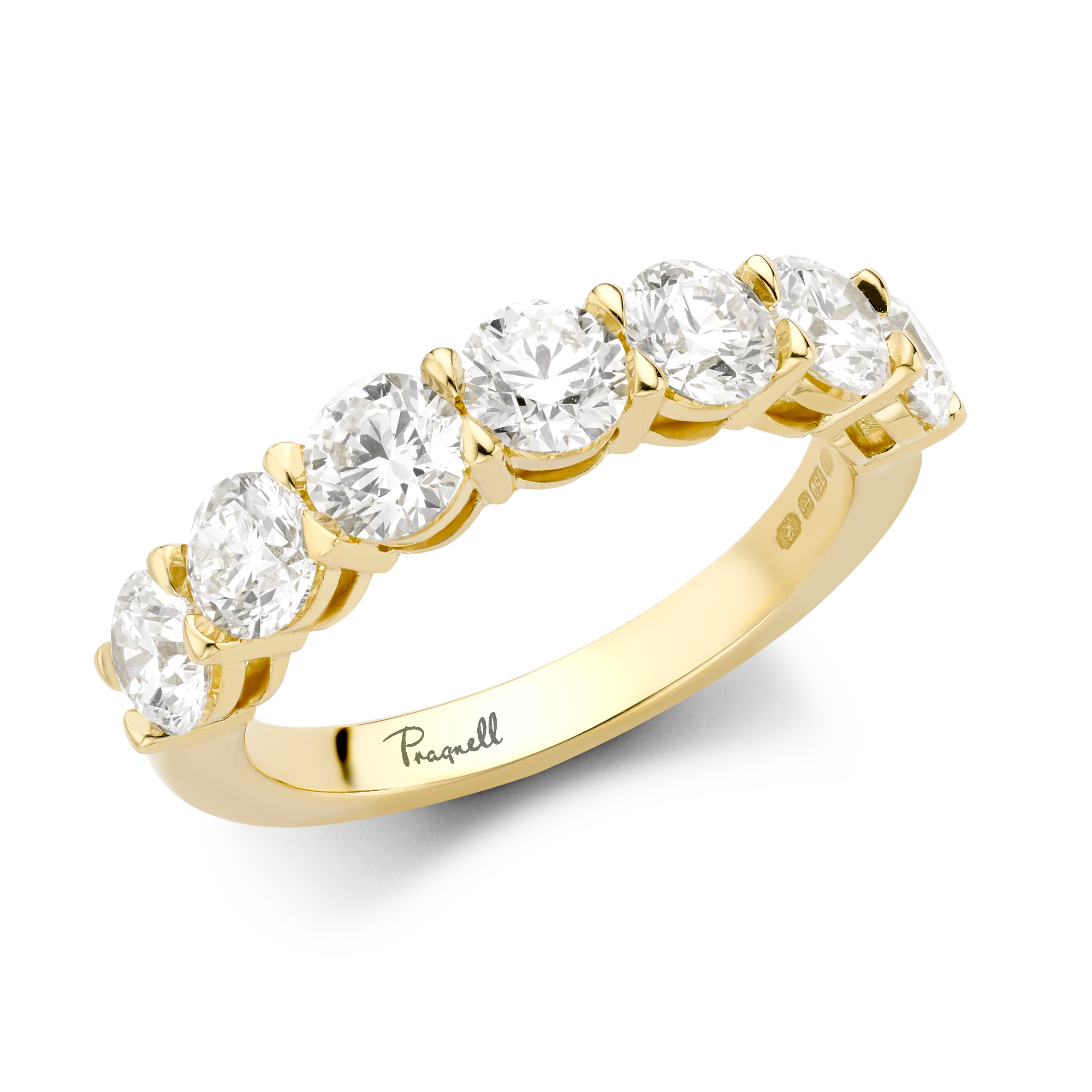 Seven Stone Diamond  Ring Round Brilliant, Claw Set_1