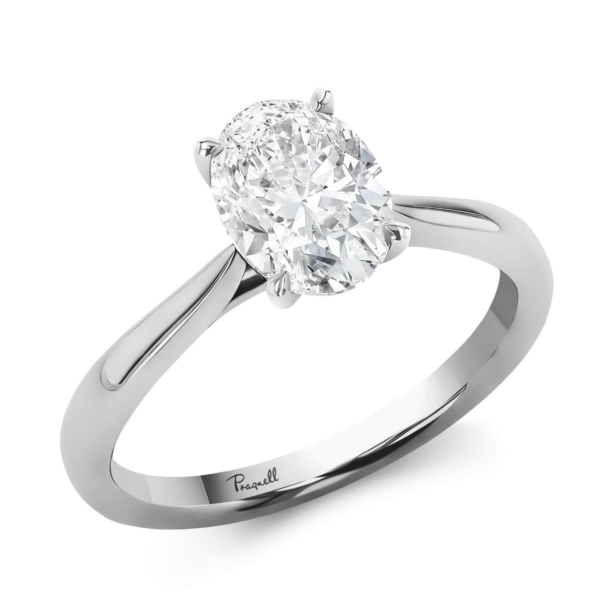 Gaia 1.51ct Diamond Solitaire Ring Oval Cut, Claw Set_1