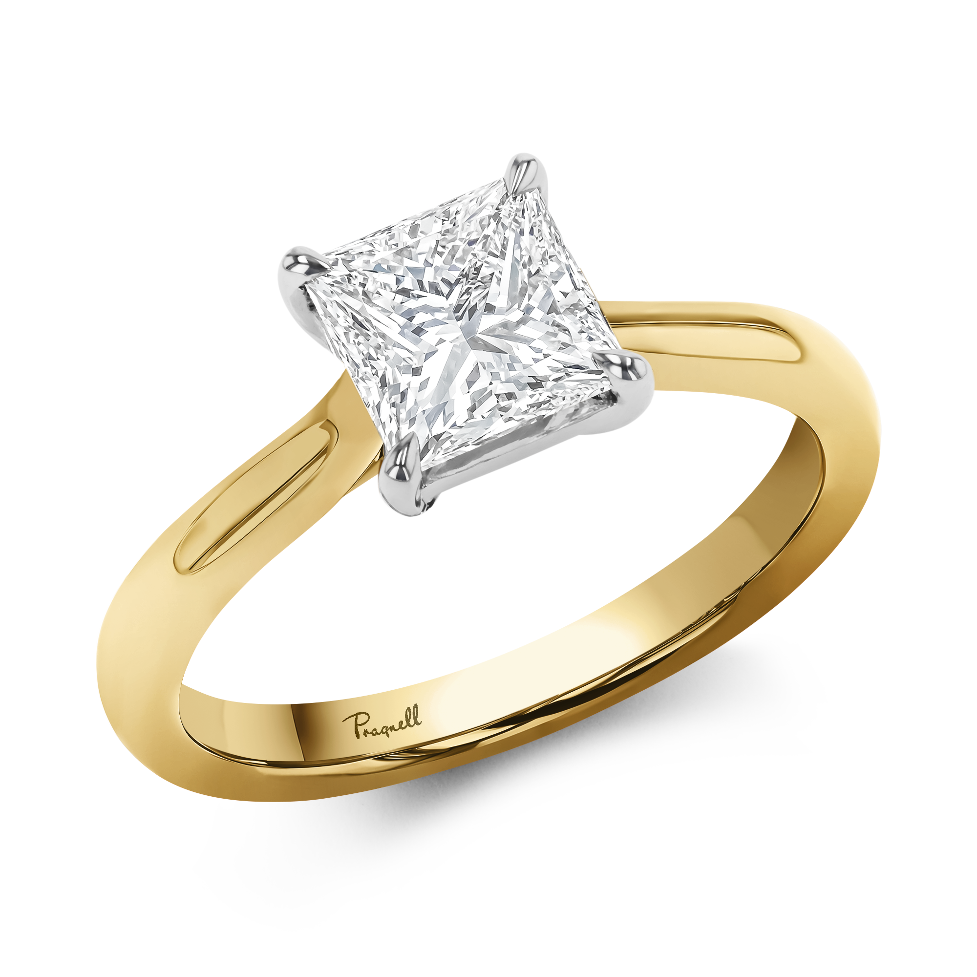 1.70CT Diamond Solitaire Ring Princess Cut, Solitaire, Four Claw Set_1