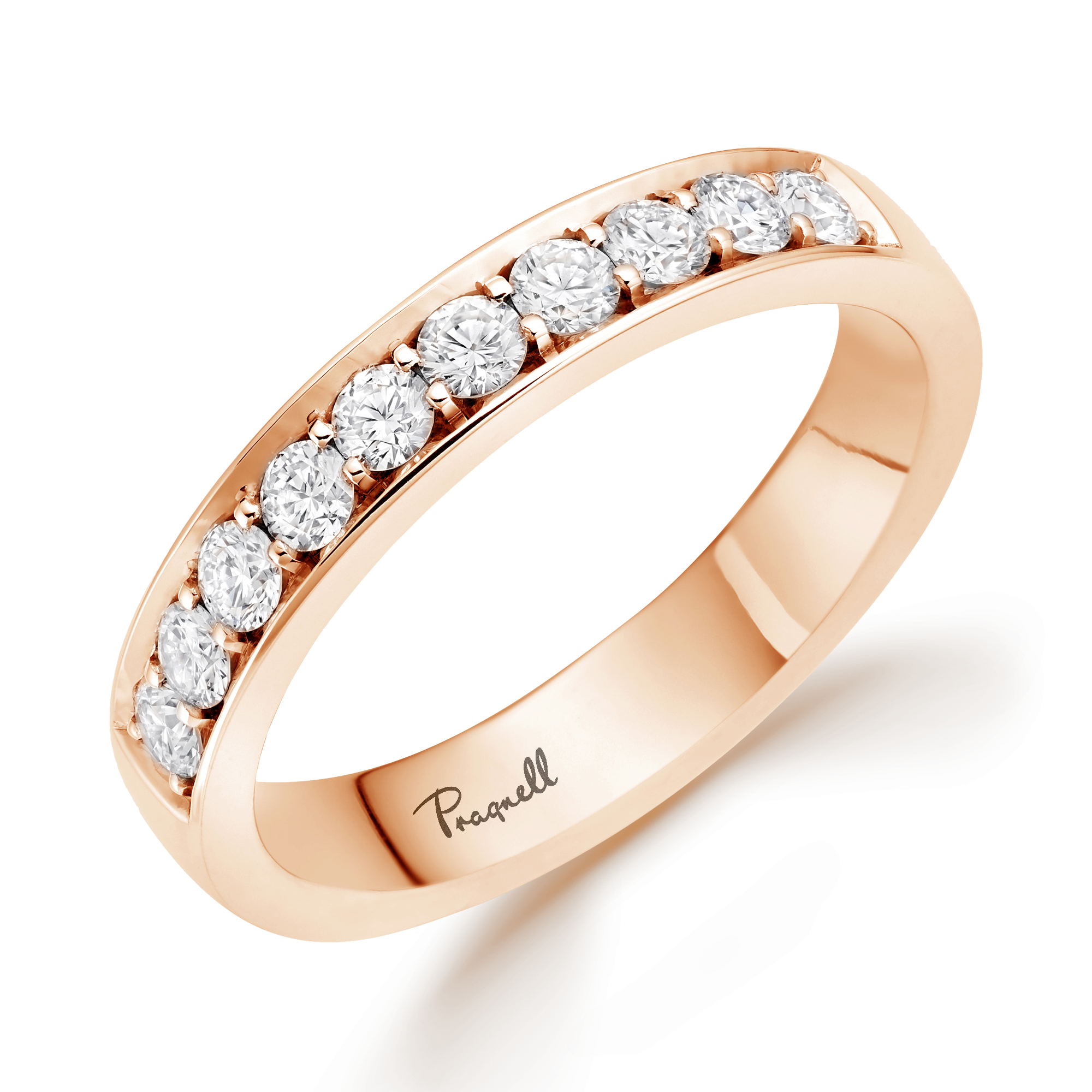 Brilliant Cut Diamond Half Eternity Ring Brilliant Cut, Half Eternity, Thread Set_1