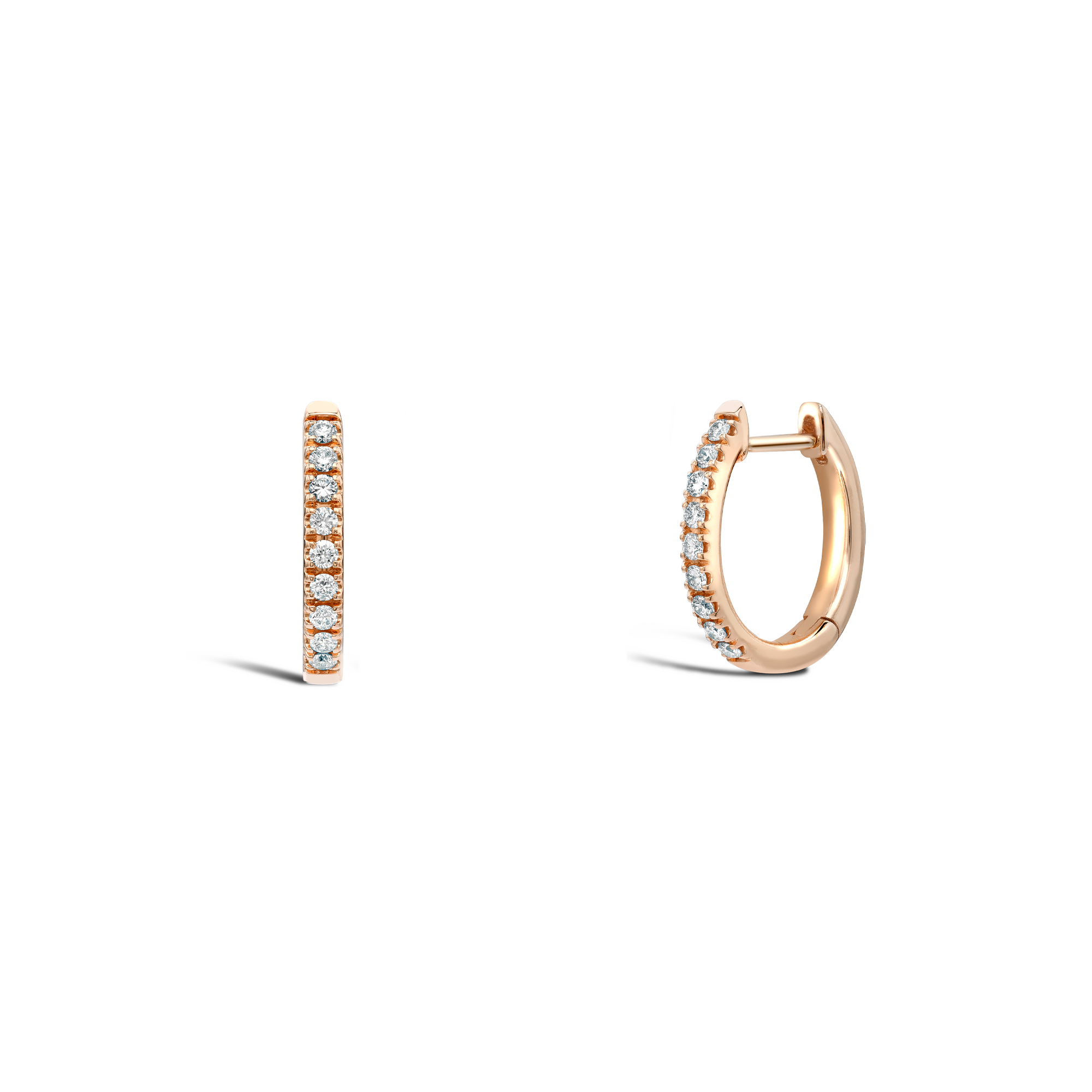 Brilliant Cut Diamond Hoop Earrings Brilliant Cut, Grain Set_1