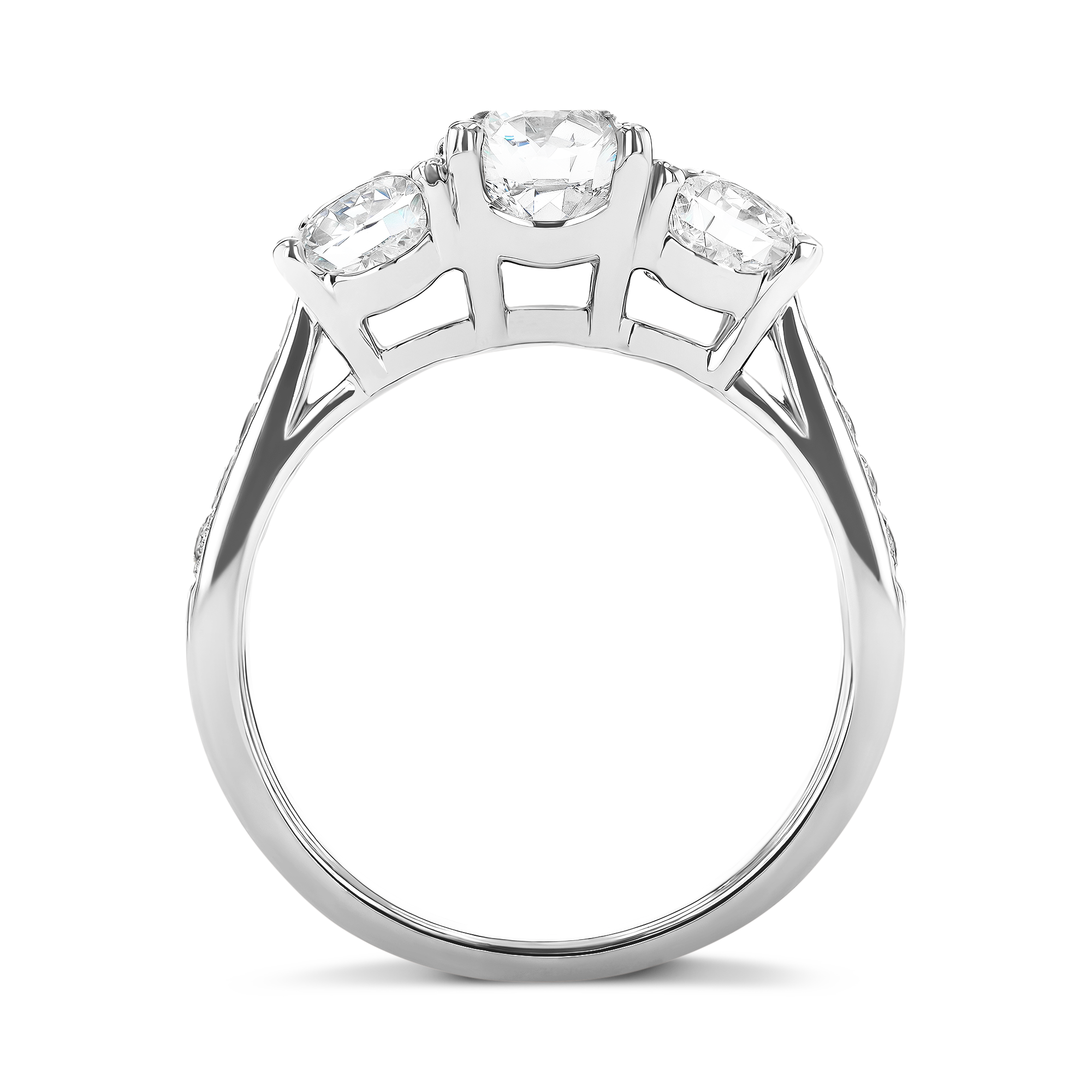 Duchess 1.00ct Diamond Three Stone Ring Brilliant cut, Claw set_3