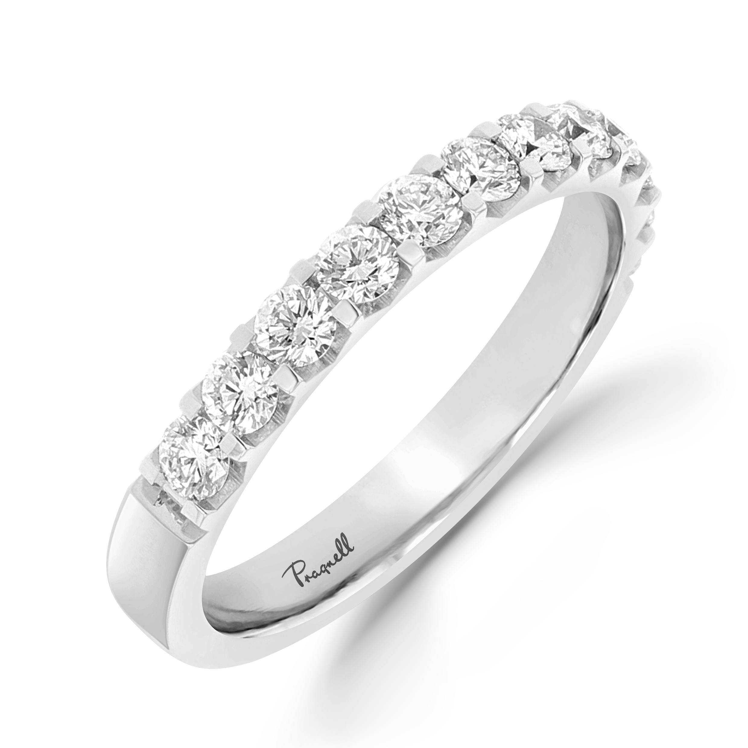 Classic 0.70ct Diamond Half Eternity Ring Brilliant cut, Claw set_1