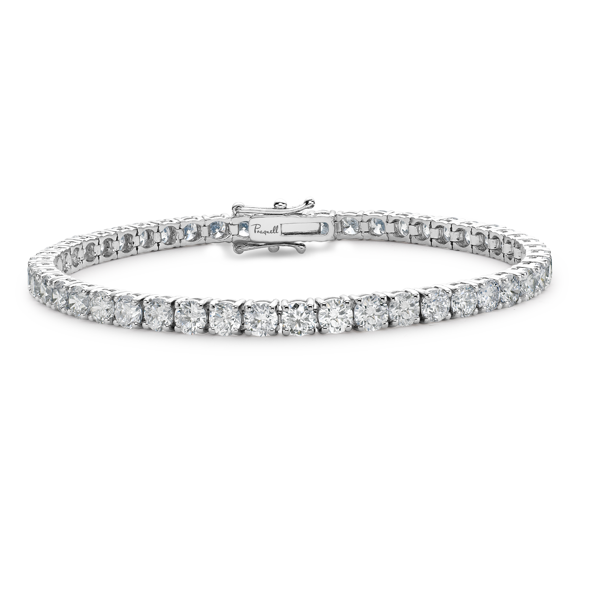 Brilliant Cut Diamond Line Bracelet Brilliant Cut, Four Claw Set_1