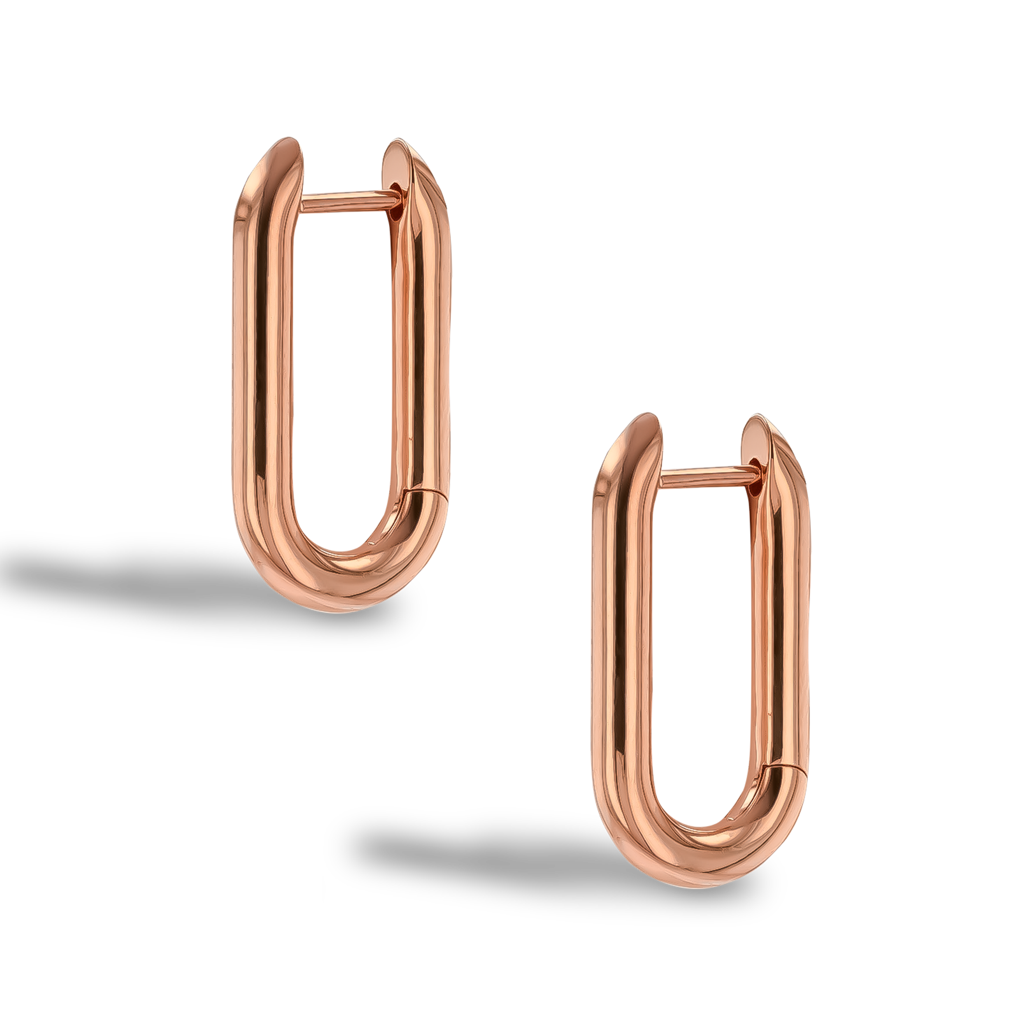 Havana Gold Oval Hoop Earrings _3