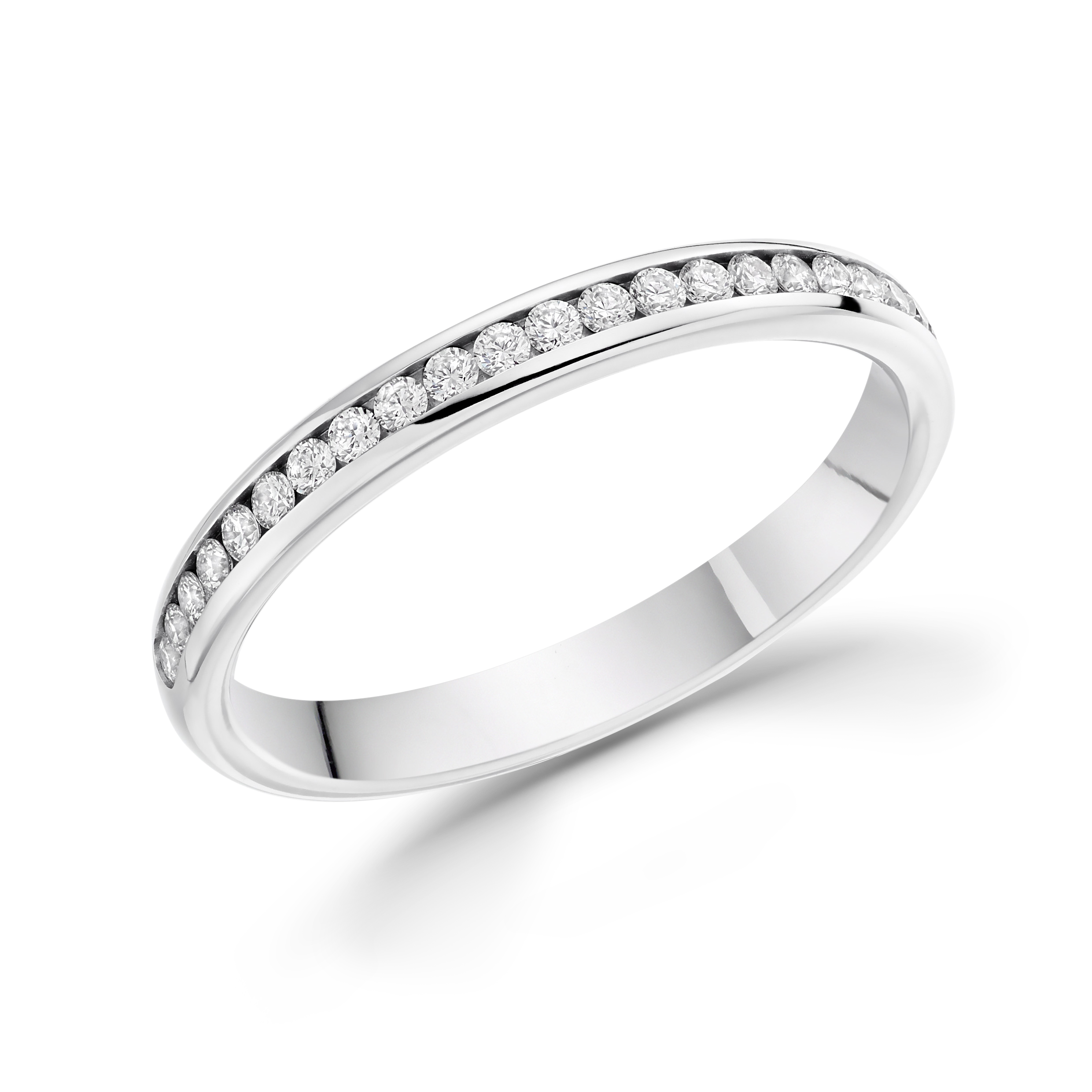 Brilliant Cut Diamond Half Eternity Ring Brilliant Cut, Half Eternity, Channel Set_1