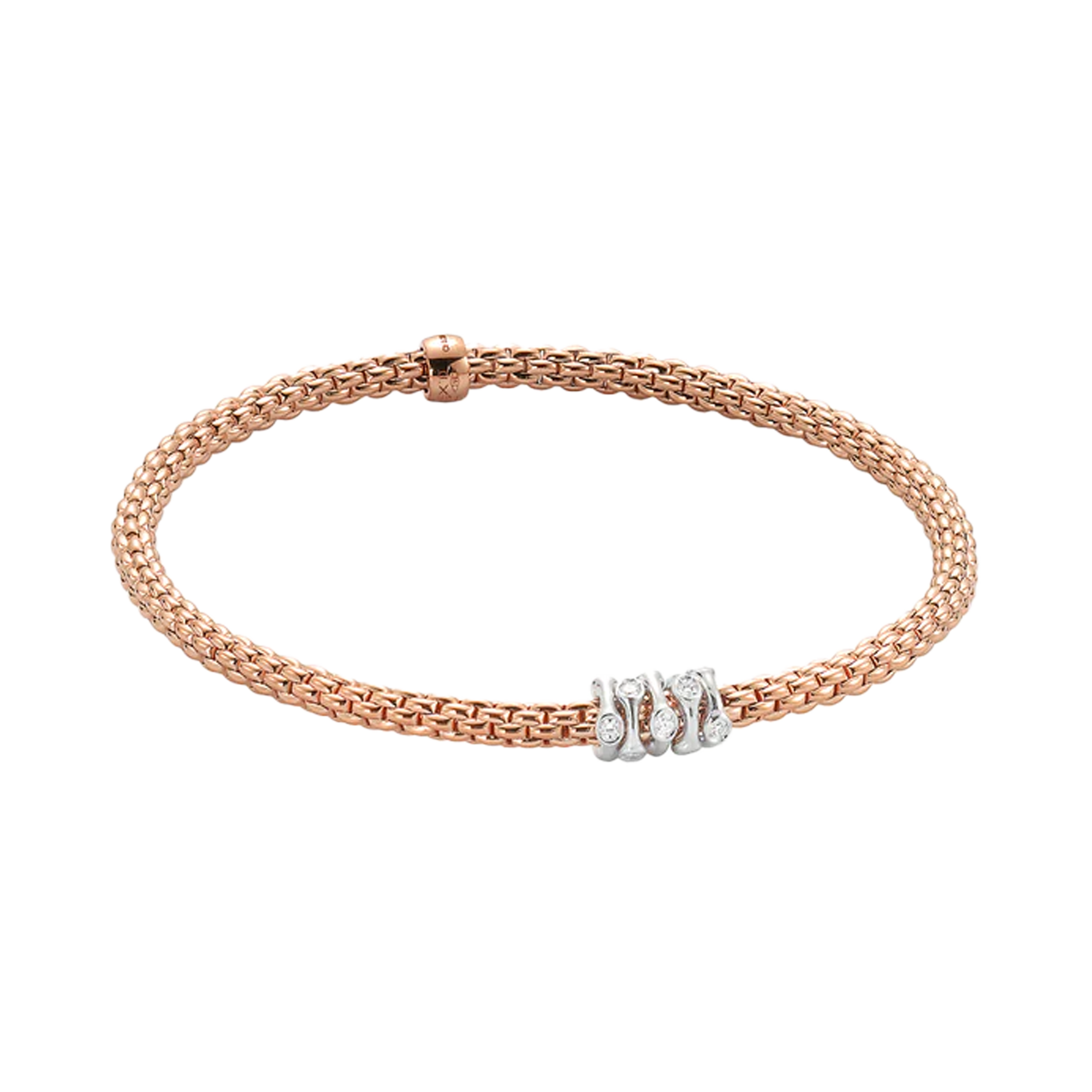 Fope Prima Diamond Bracelet Round Brilliant Cut, Rubover Set_1