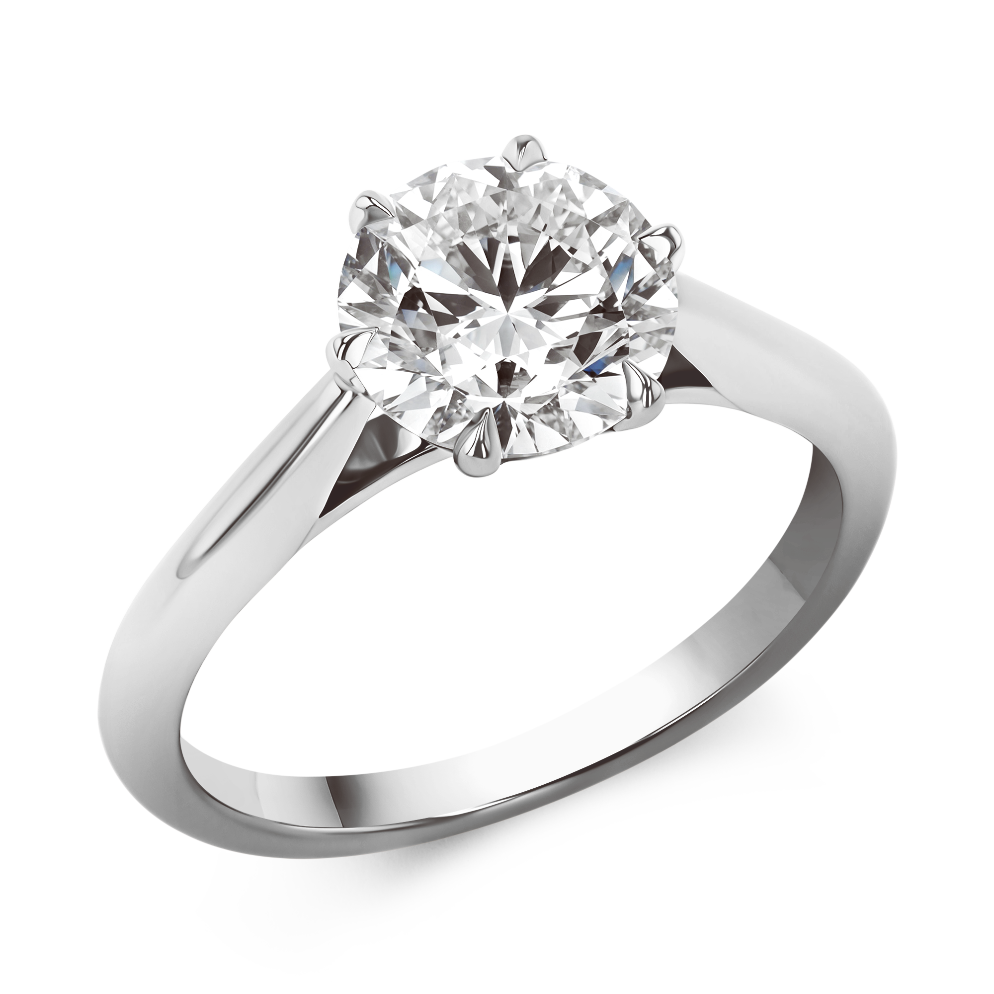 Classic Six-Claw 2.01ct Diamond Solitaire Ring Brilliant cut, Claw set_1