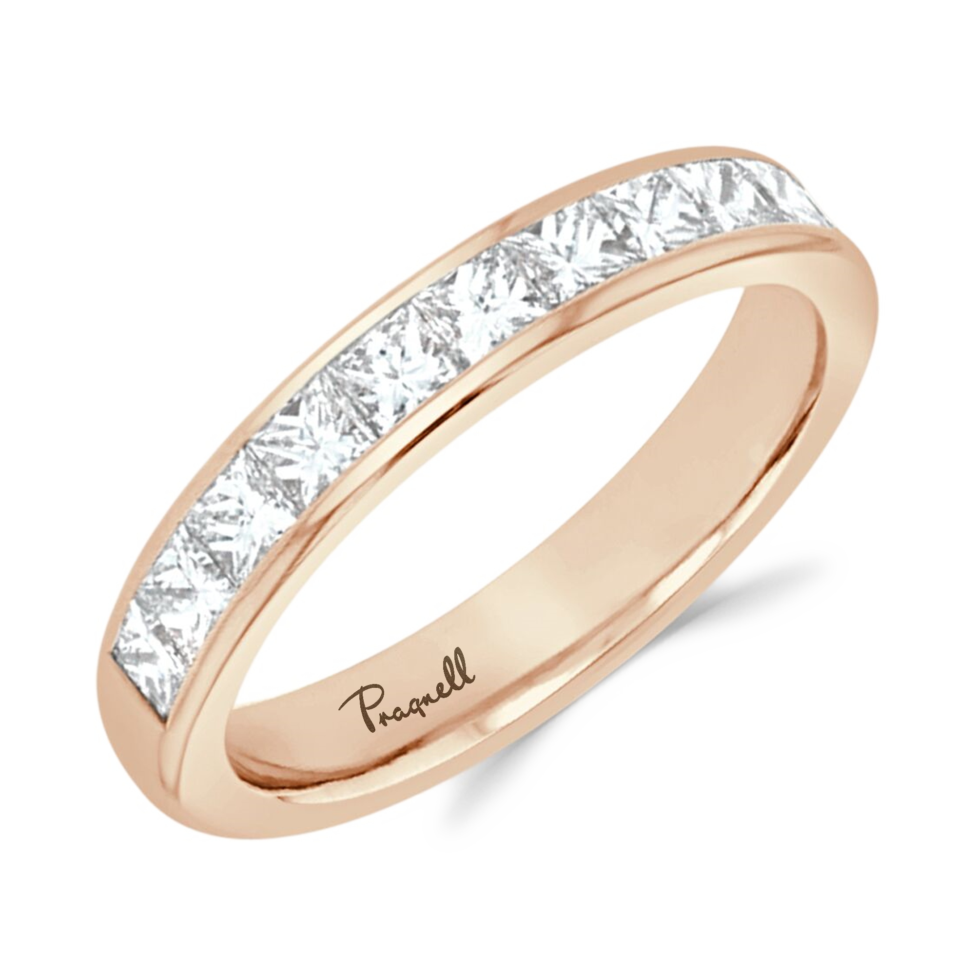 Princess Cut Diamond Half Eternity Ring Princess Cut, Half Eternity, Channel Set_1