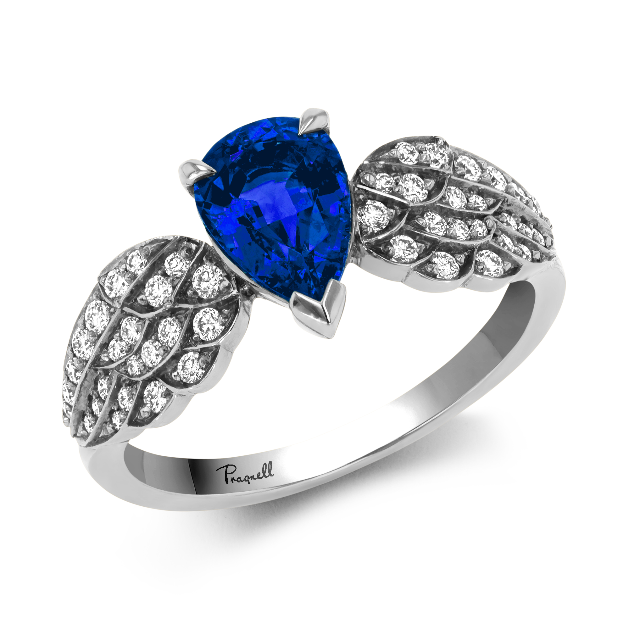 Tiara 1.17ct Sapphire Solitaire Ring Pearshape, Claw Set_1