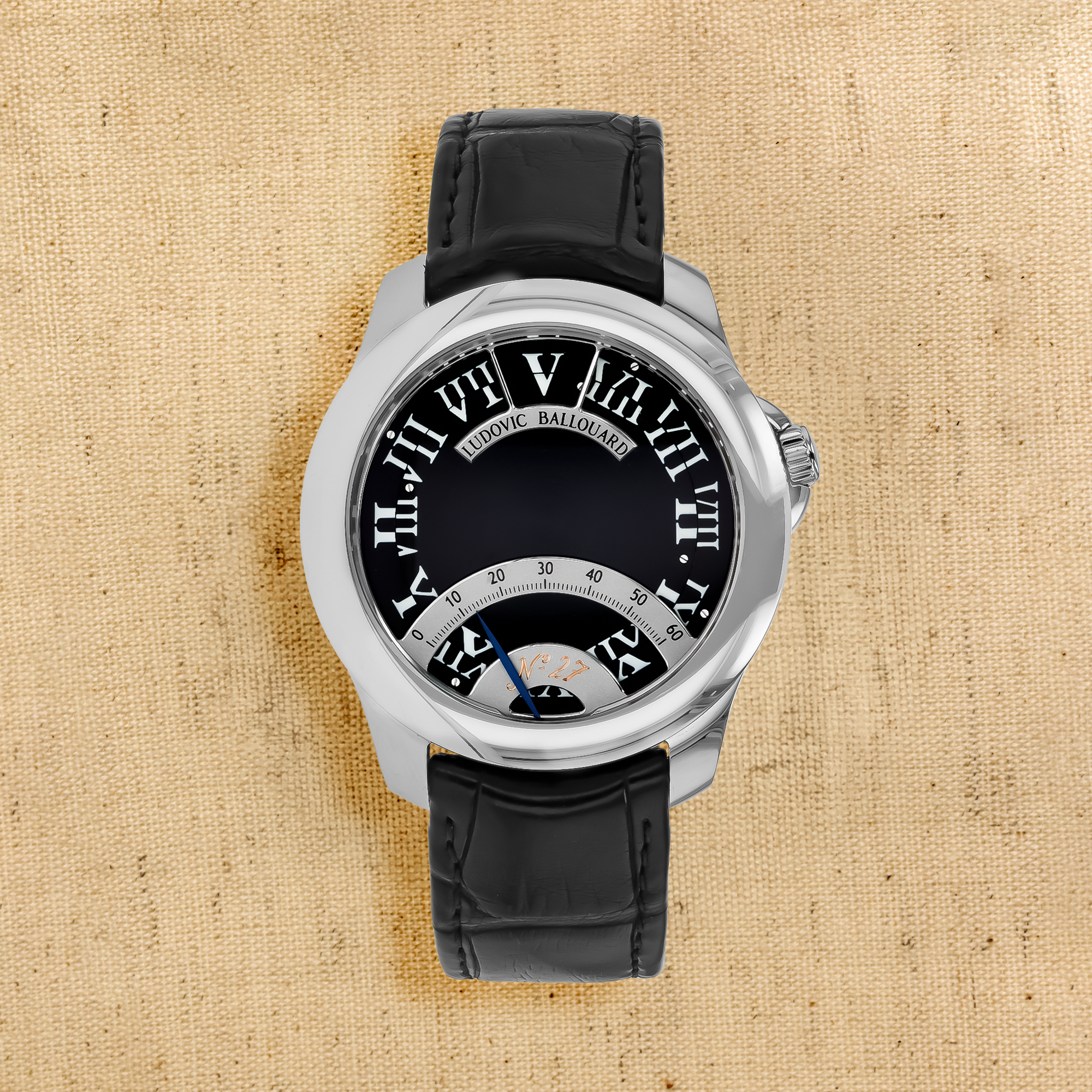 Ludovic Ballouard Half Time 41mm, Black Dial, Roman Numerals_1