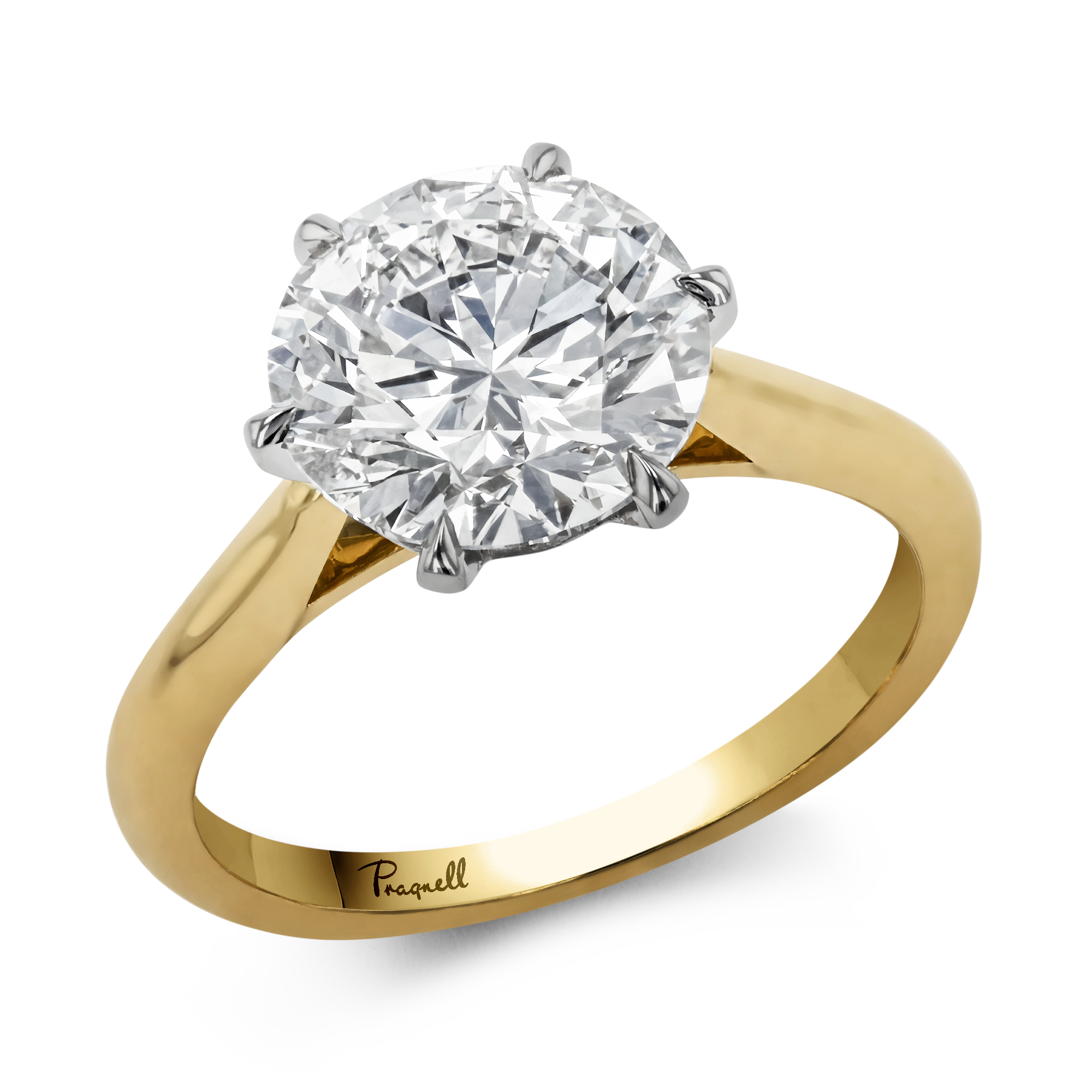 Classic Six-Claw 3.30ct Diamond Solitaire Ring Brilliant cut, Claw set_1