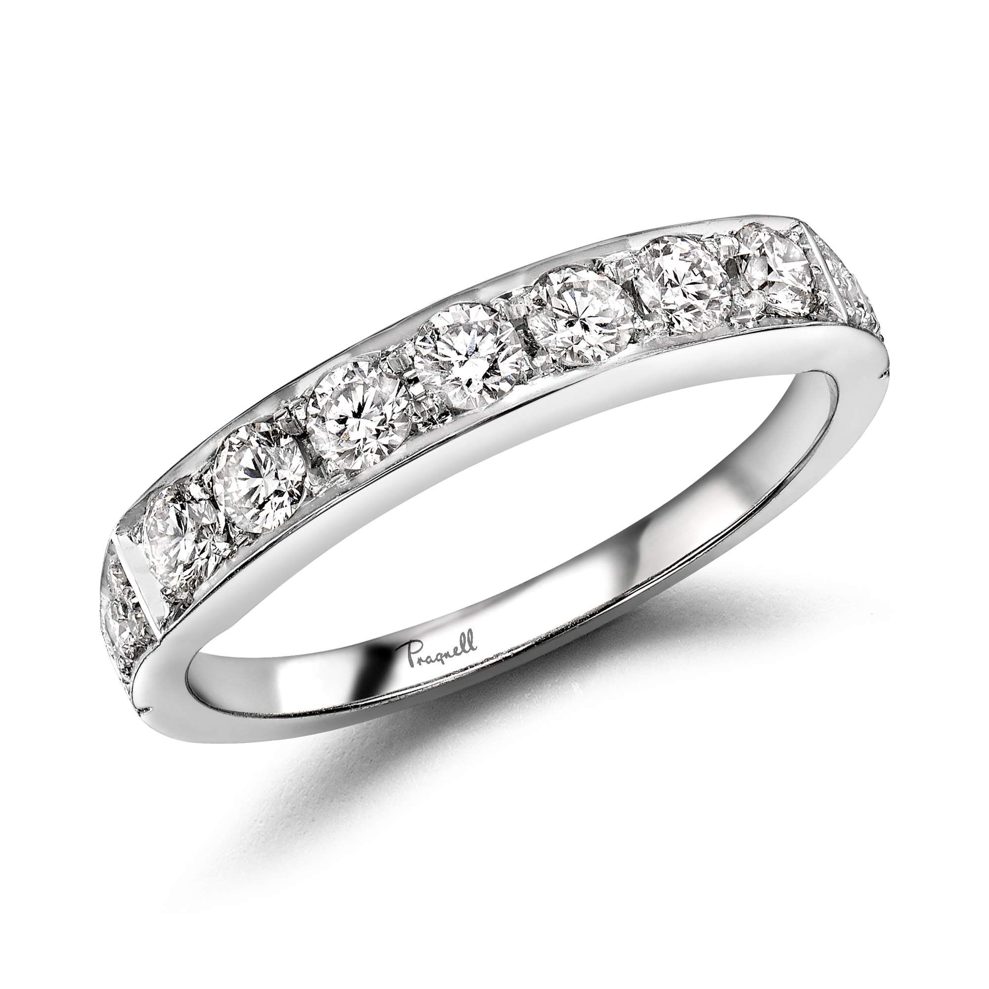 Antrobus 0.52ct Diamond Half Eternity Ring Brilliant Cut, Grain Set_1