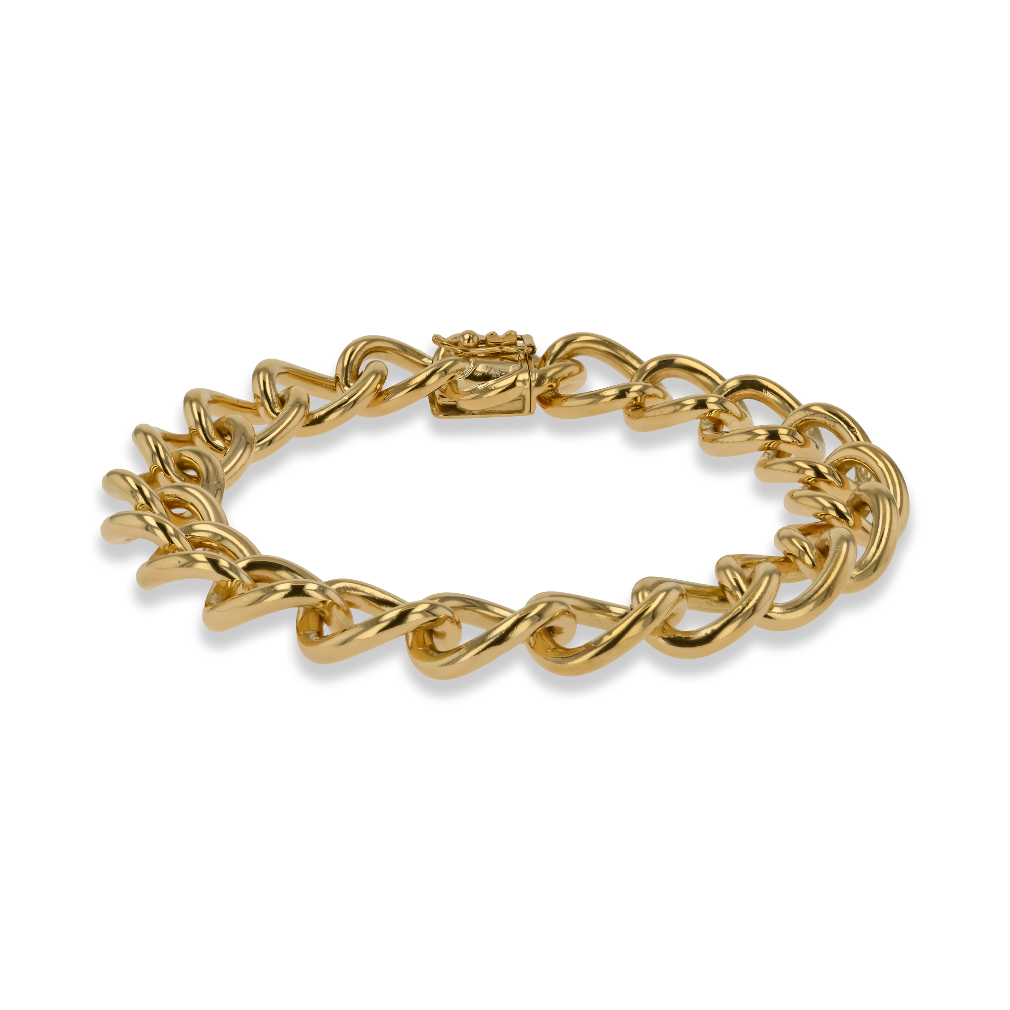 Contemporary Gold Curb Link Bracelet _1